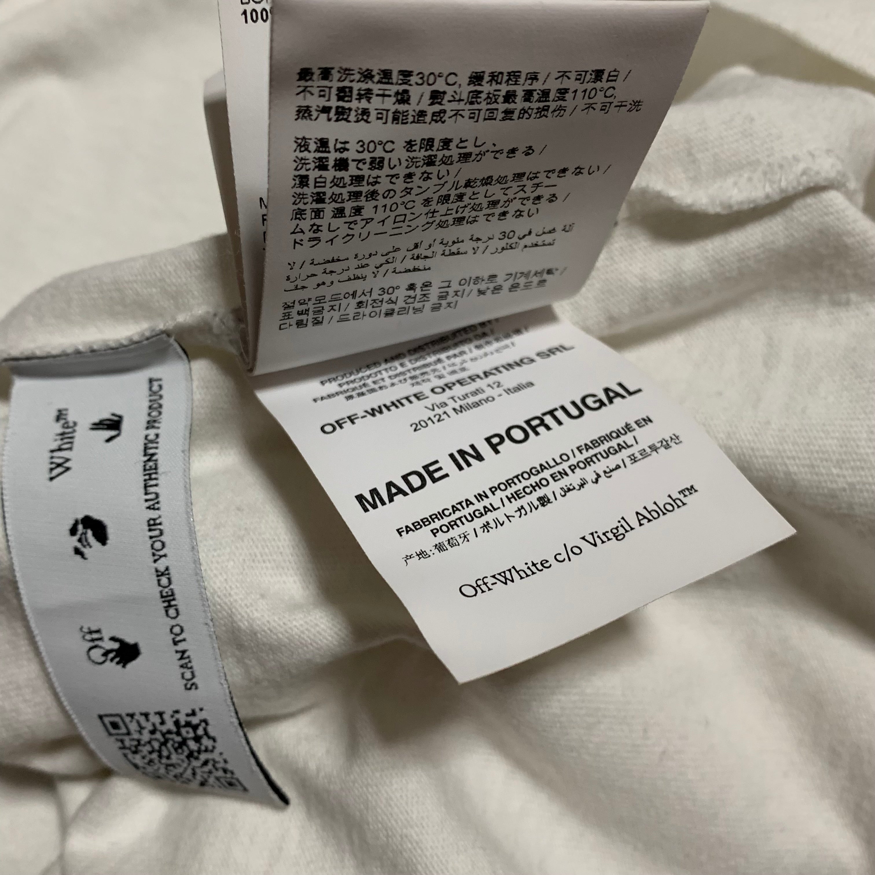 Off White Small Weed Graphic White Tee Virgil Abloh
