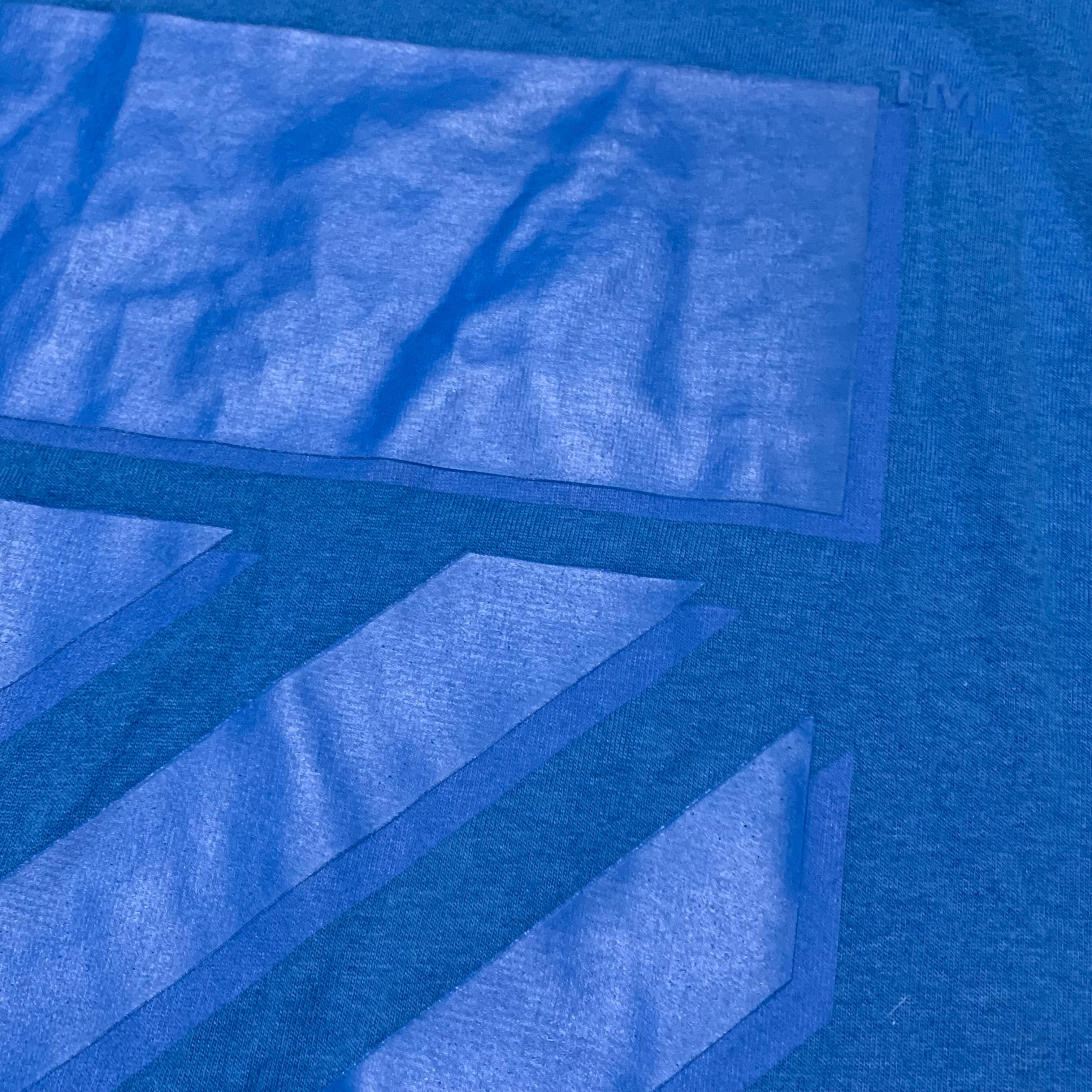 Off White XL Diag Tab Blue Tee Virgil Abloh