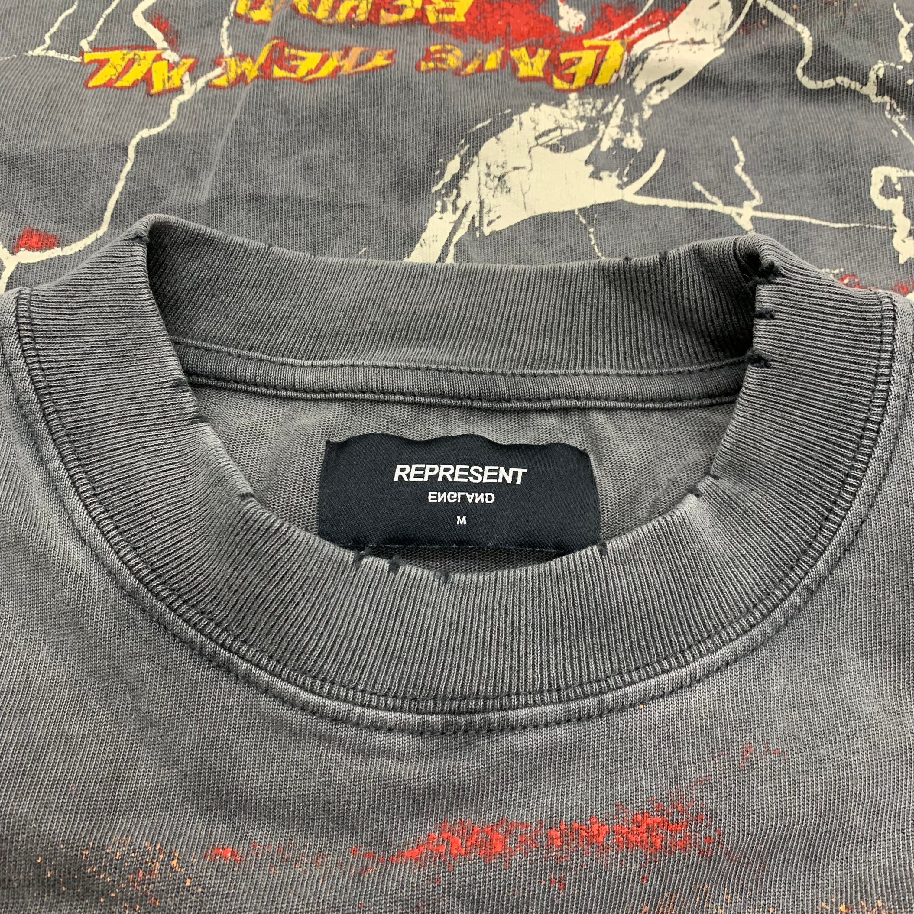 Represent Medium Tee Spirit Angel Vintage Grey T-Shirt