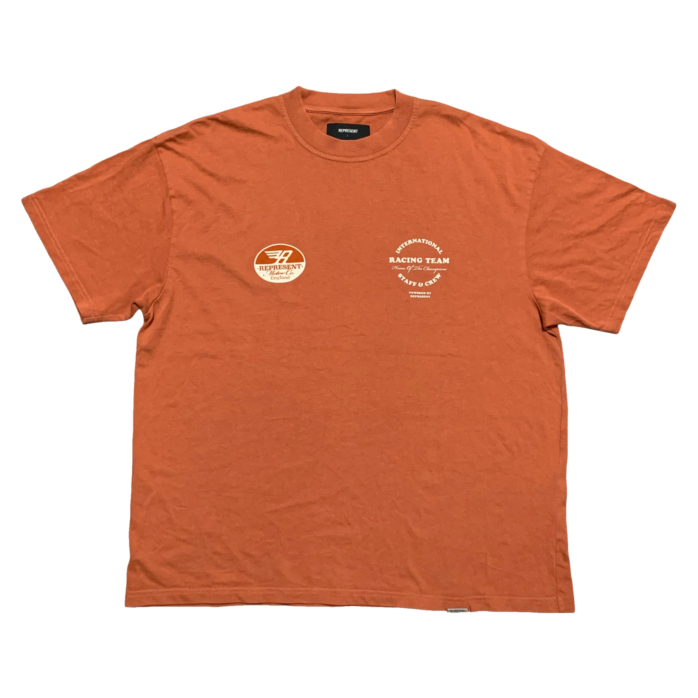 Represent Large Racing Tean Clay Orange Tee