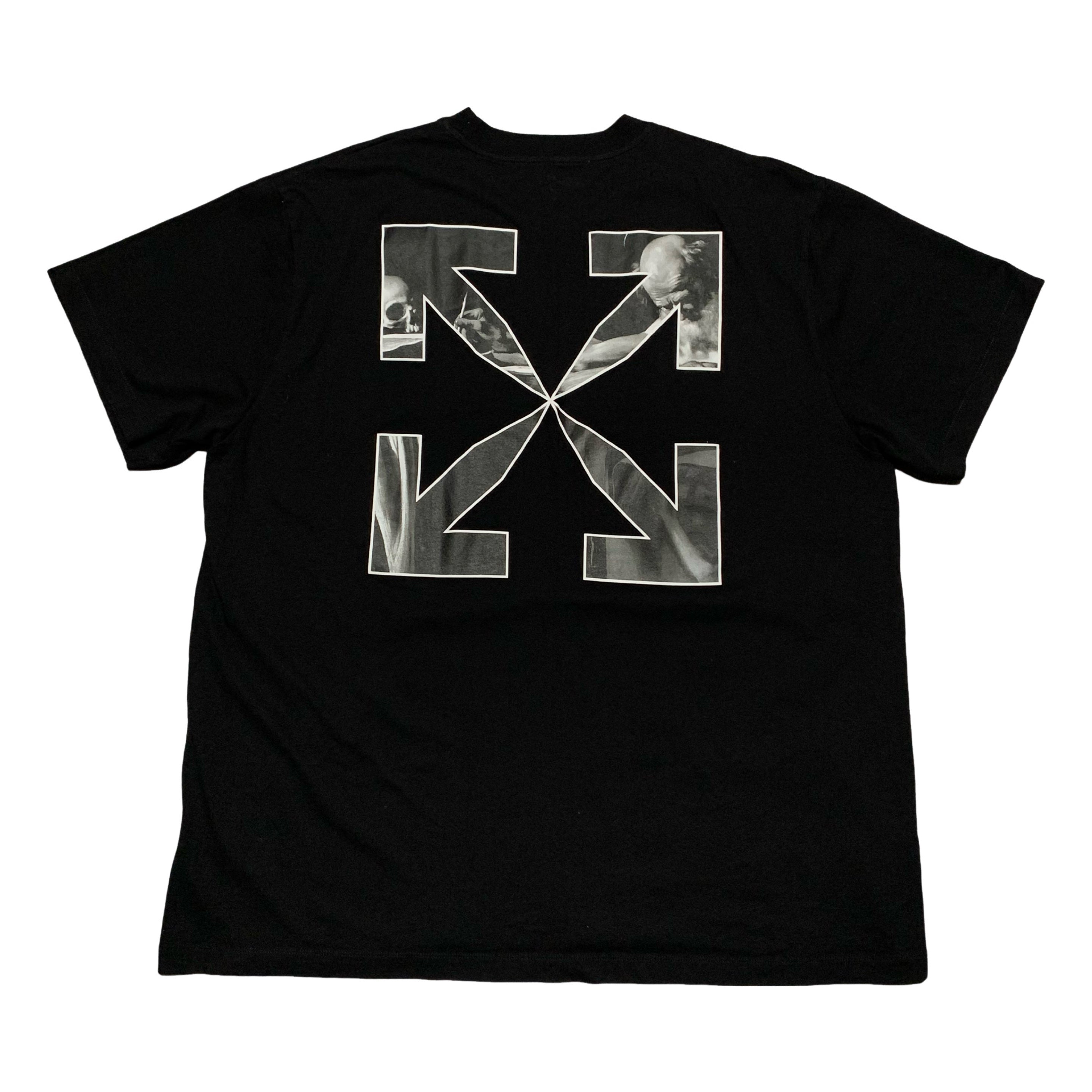 Off White XXL Caravaggio Arrows Black Tee Virgil Abloh 2XL