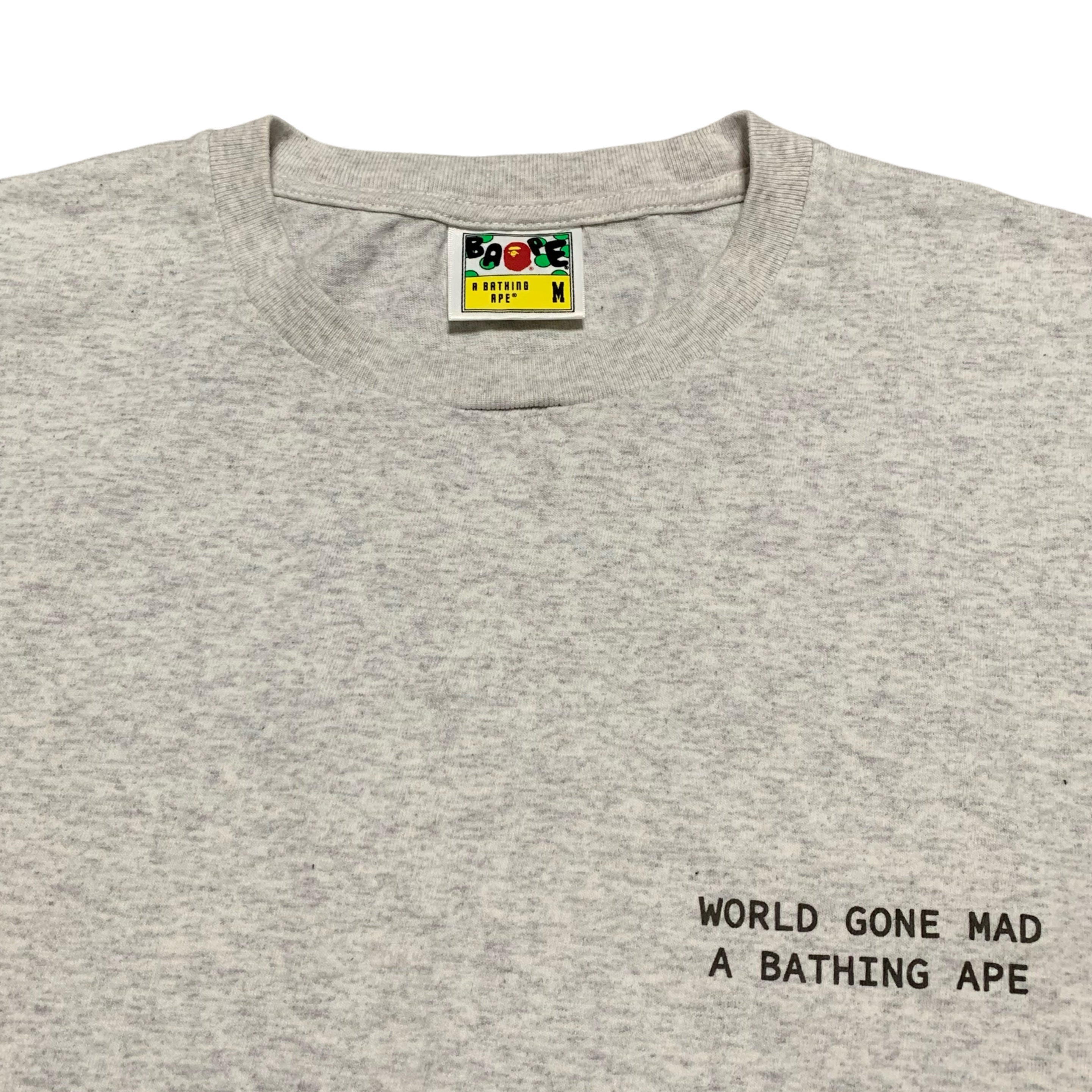 Bape Medium Grey Tee Camo Back Graphic A Bathing Ape