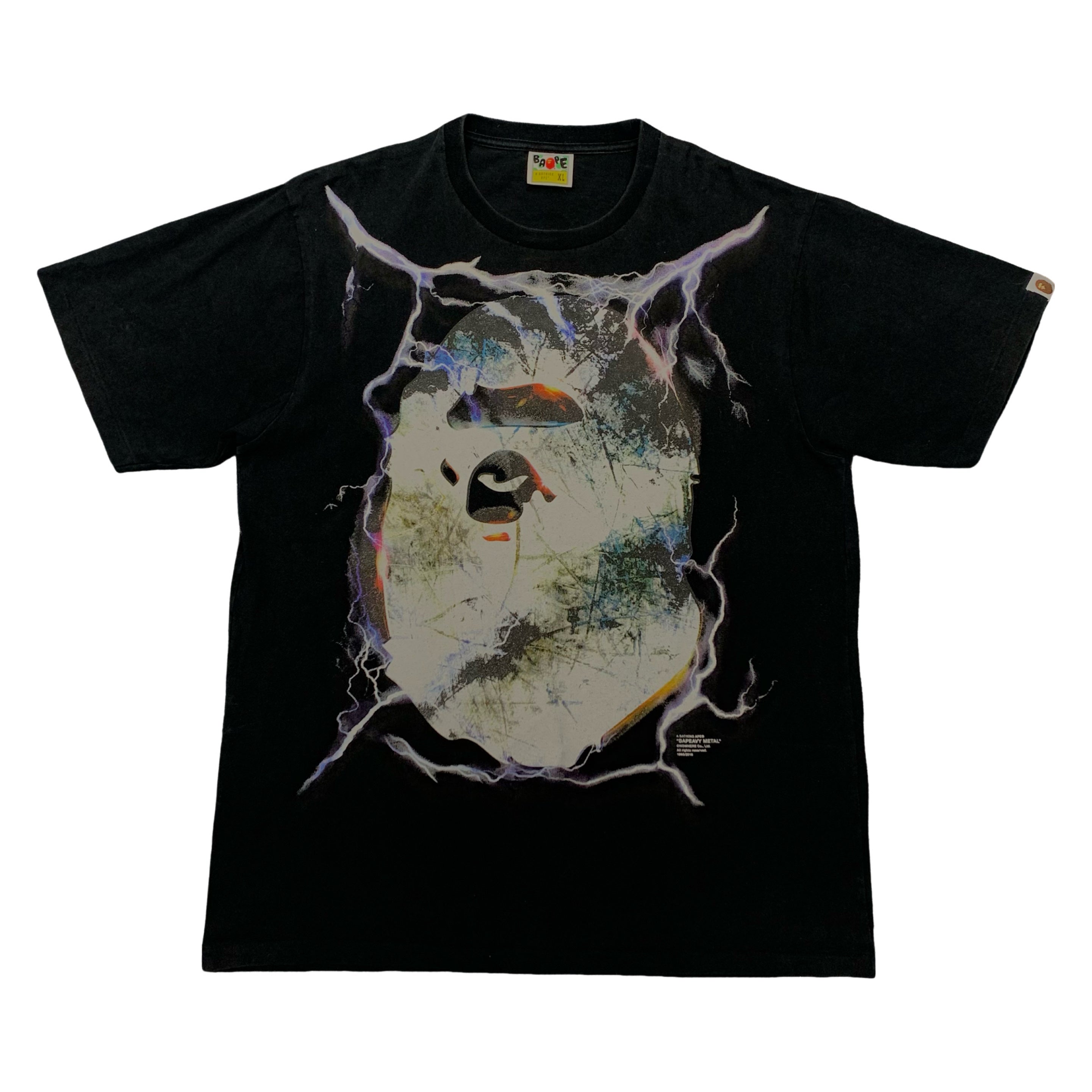 Bape XL Tee Metal Ape Head Black T-Shirt A Bathing Ape