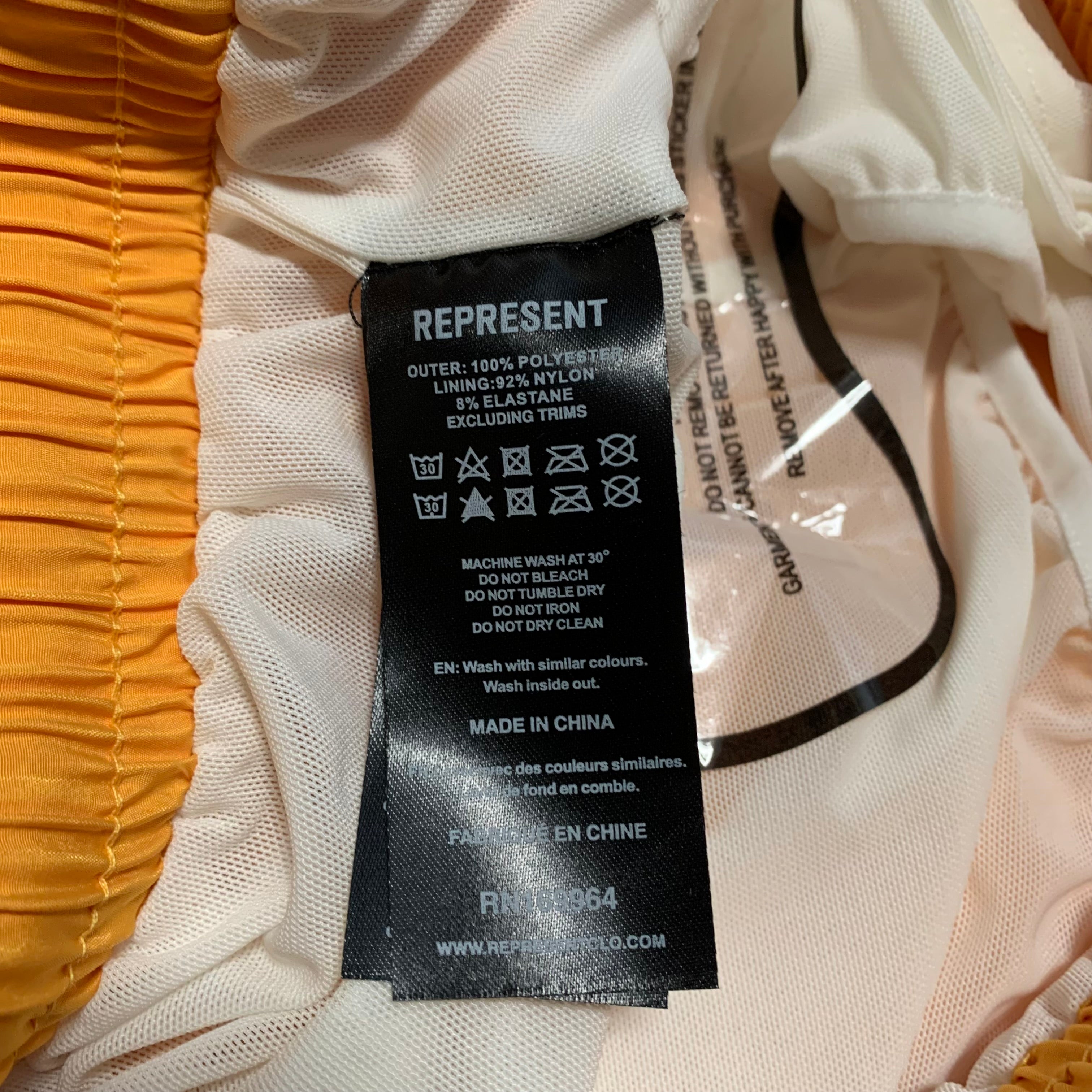 Represent Medium Swim Shorts Mango Orange Bottoms