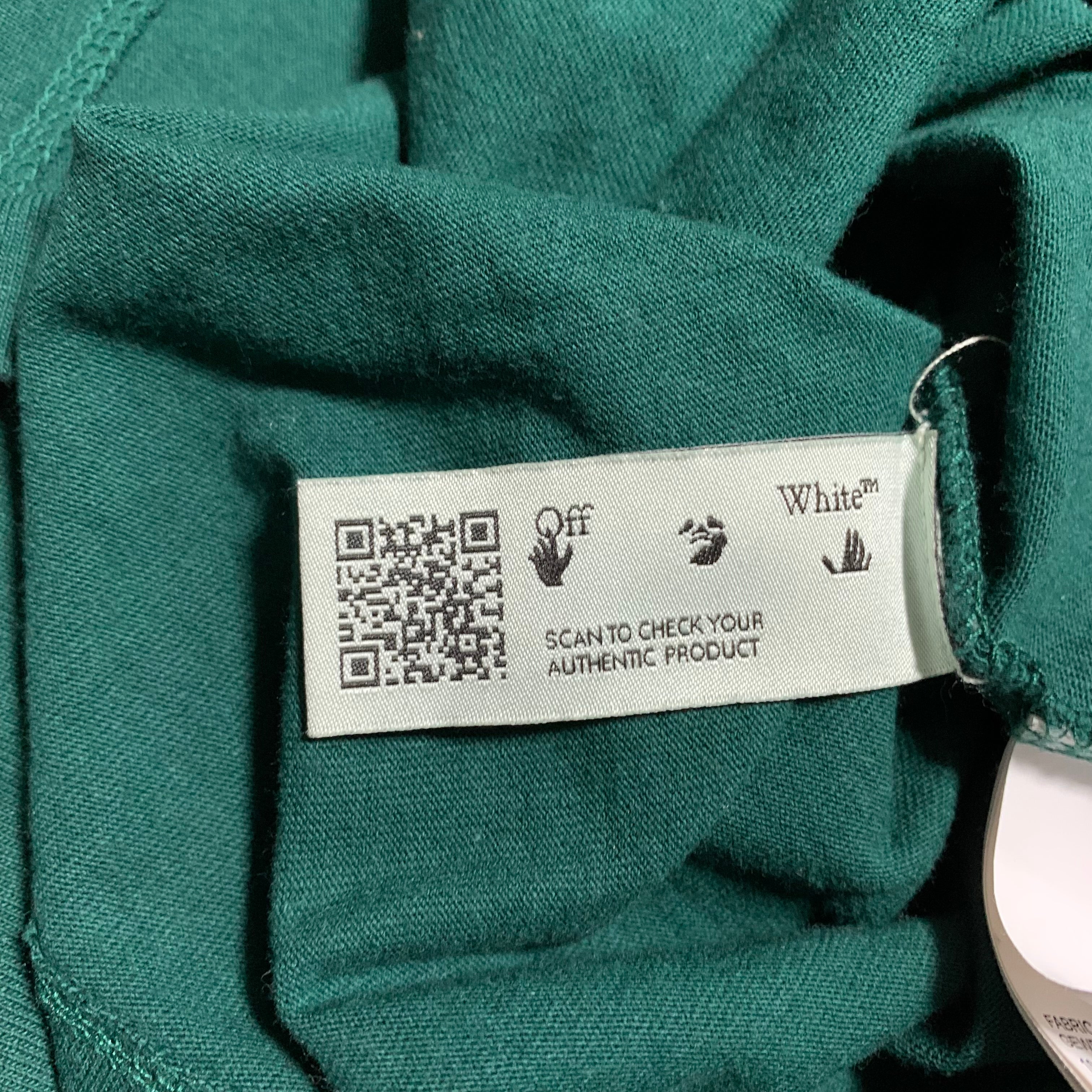 Off White Small Caravaggio Graphic Green Tee Virgil Abloh
