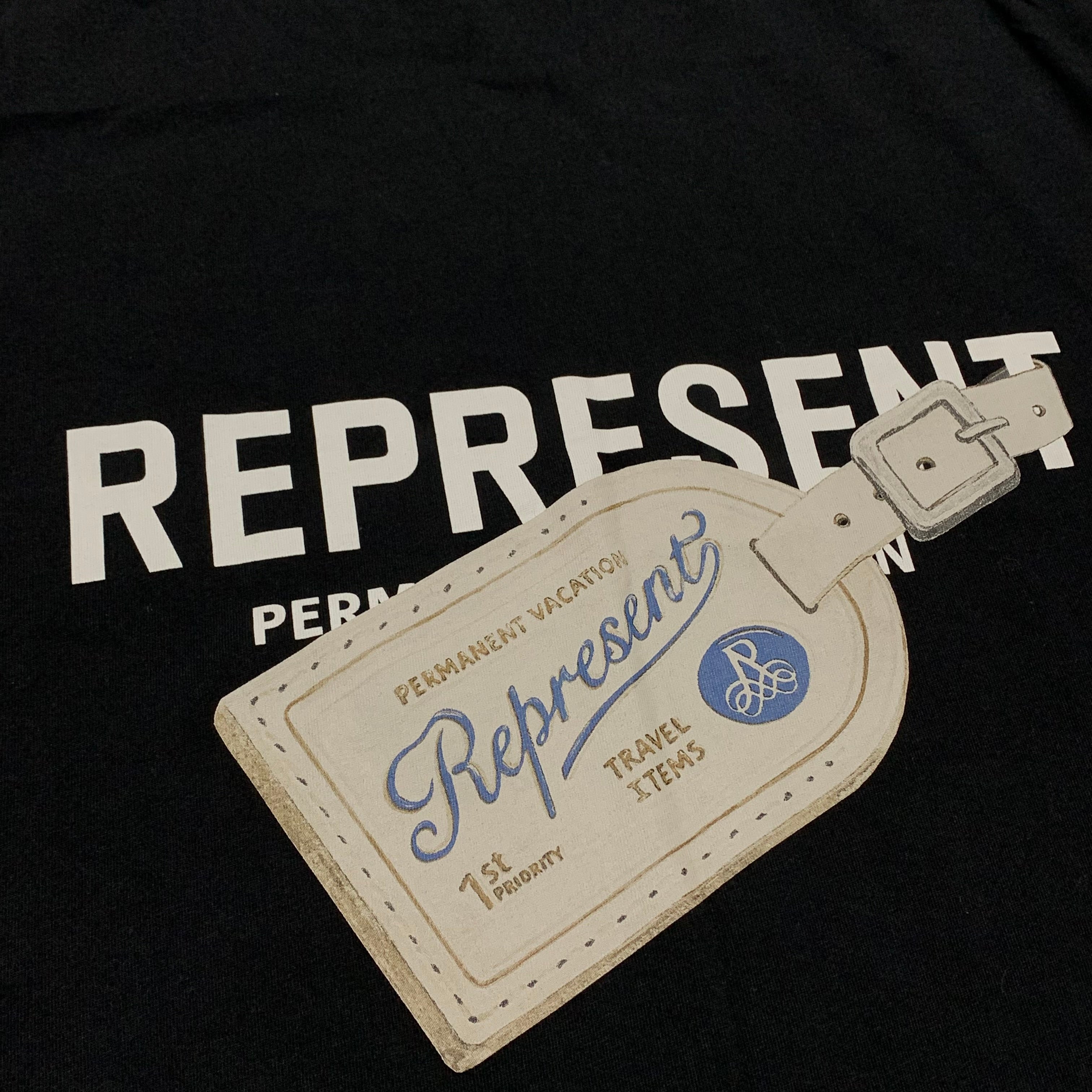 Represent Large Luggage Tag Black Tee