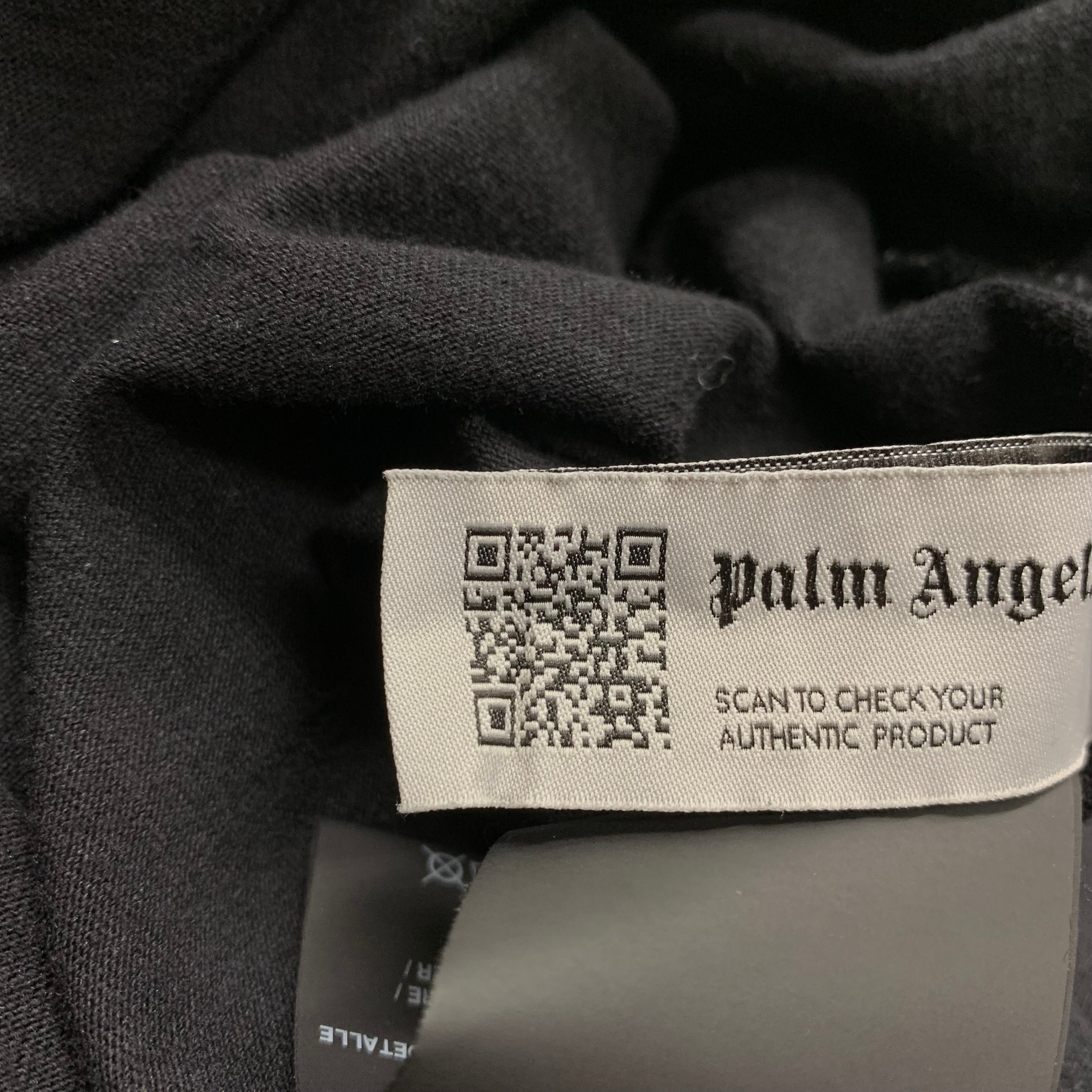 Palm Angels Small Tee New Folk Black T-Shirt