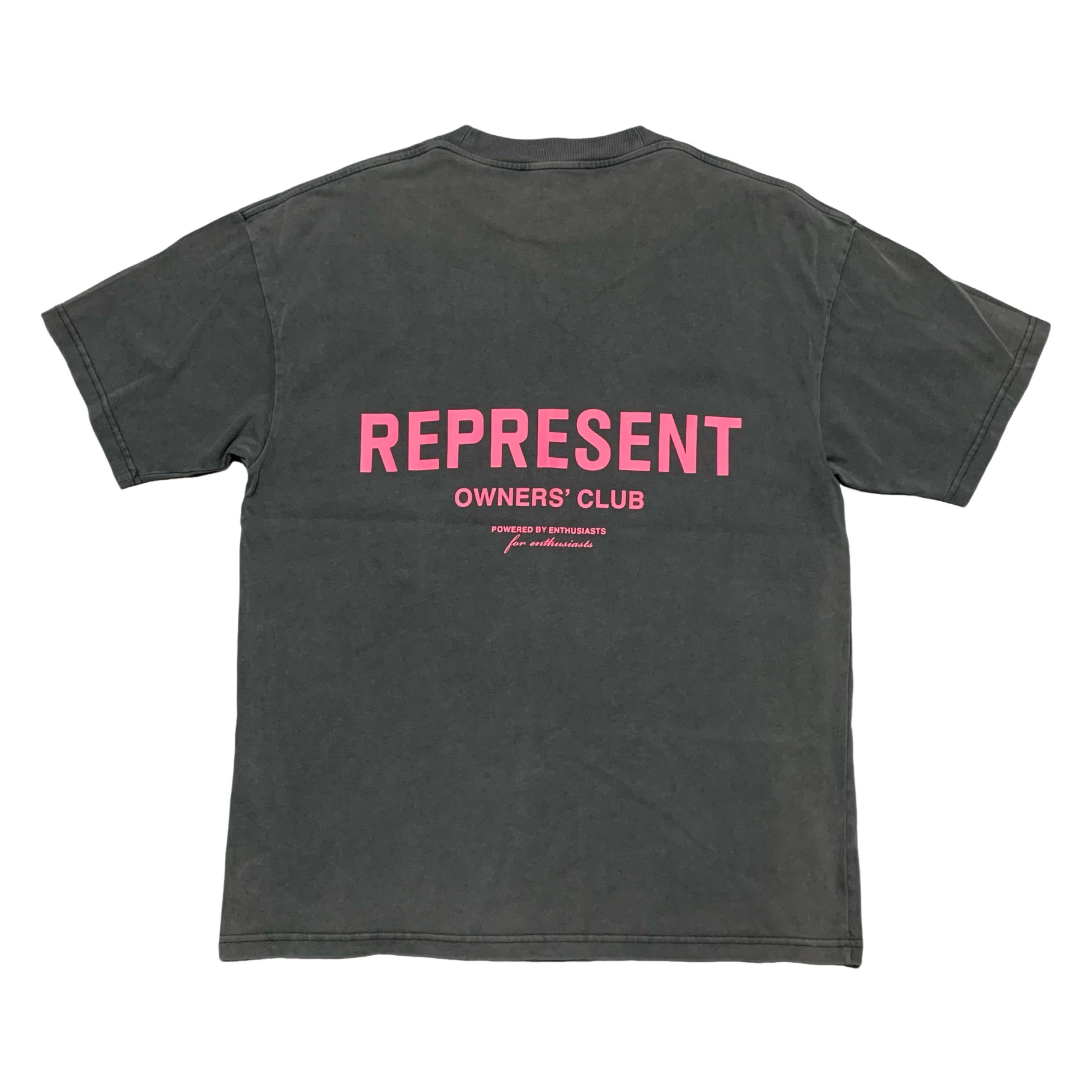 Represent Small Owners Club Vintage Grey Tee Pink