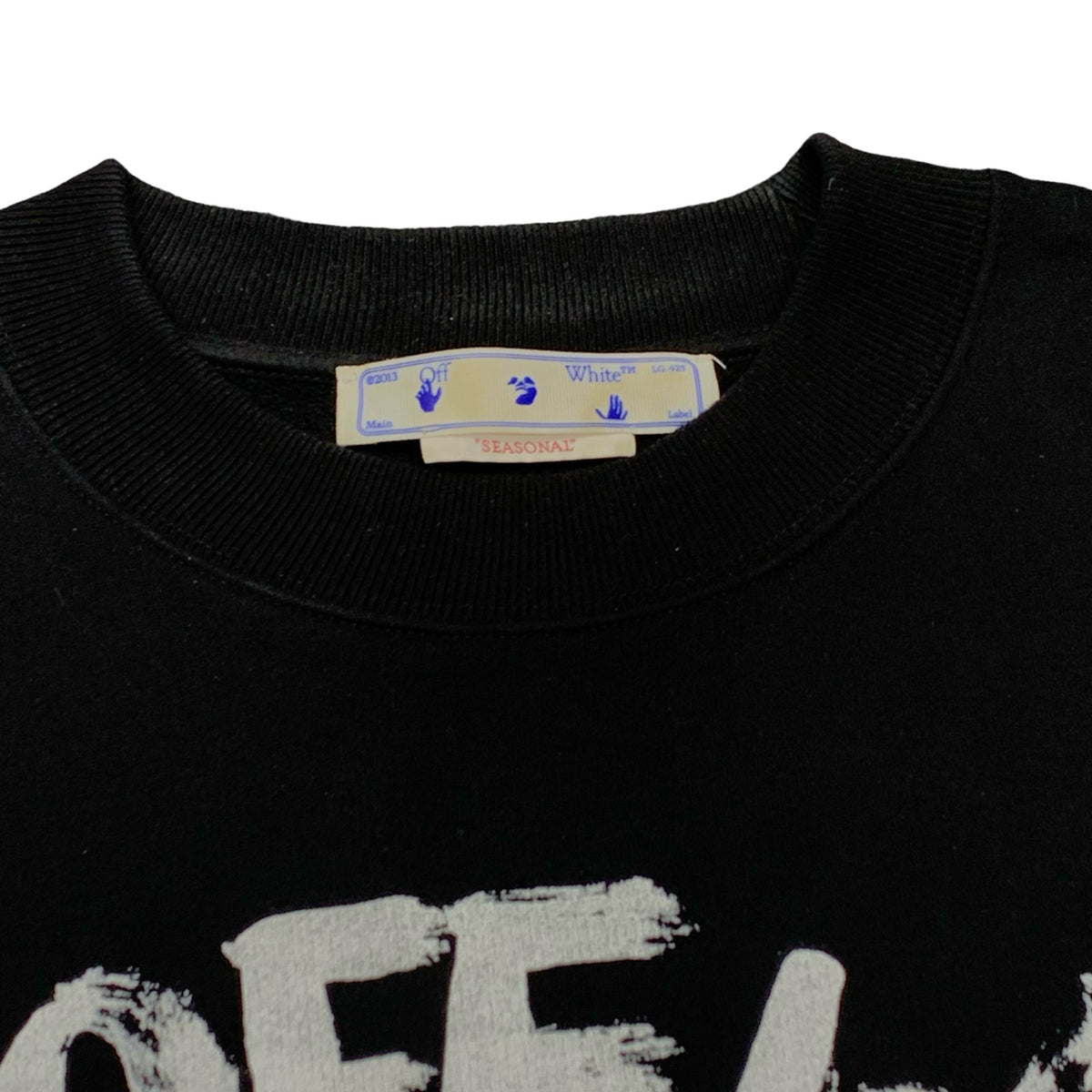 Off White Large Sweatshirt Paint Arrows Skate Black Sweatshirt Crewneck Virgil Abloh