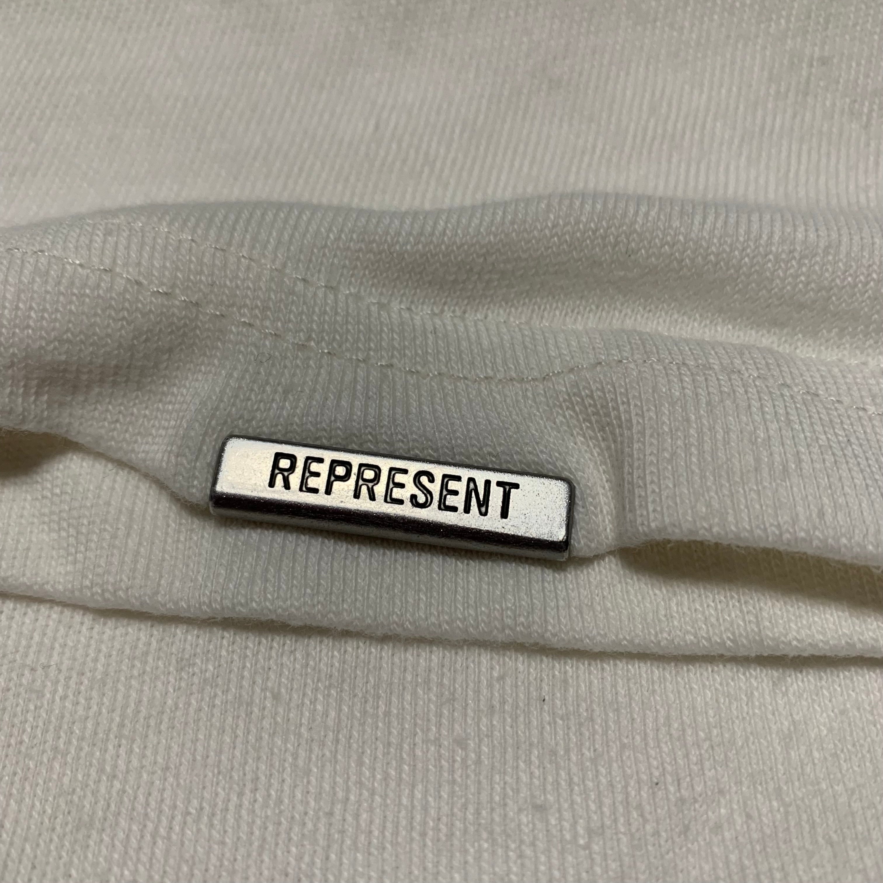 Represent Medium Classic Parts Flat White Pocket Tee