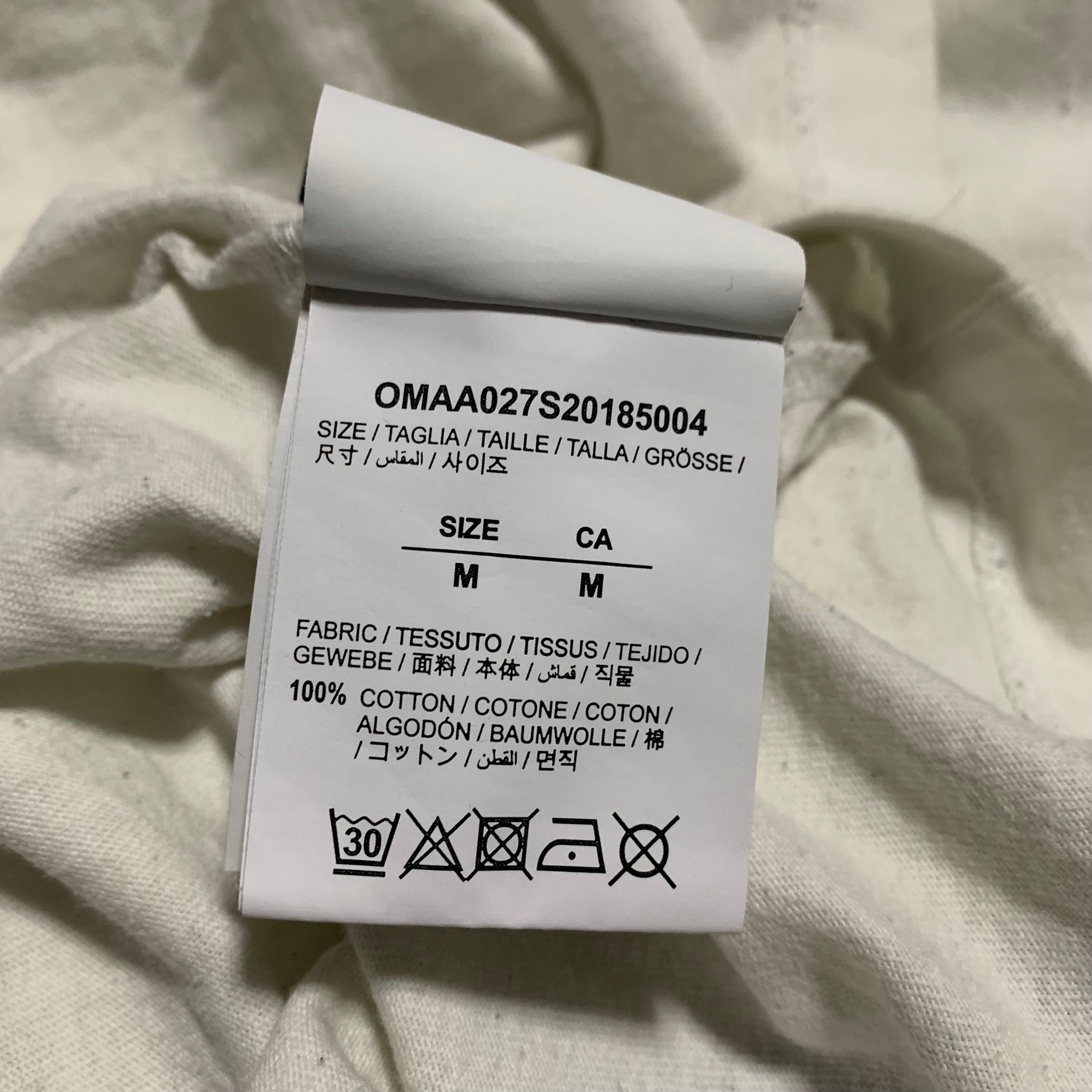 Off White Medium Caravaggio Arrows White Tee Virgil Abloh