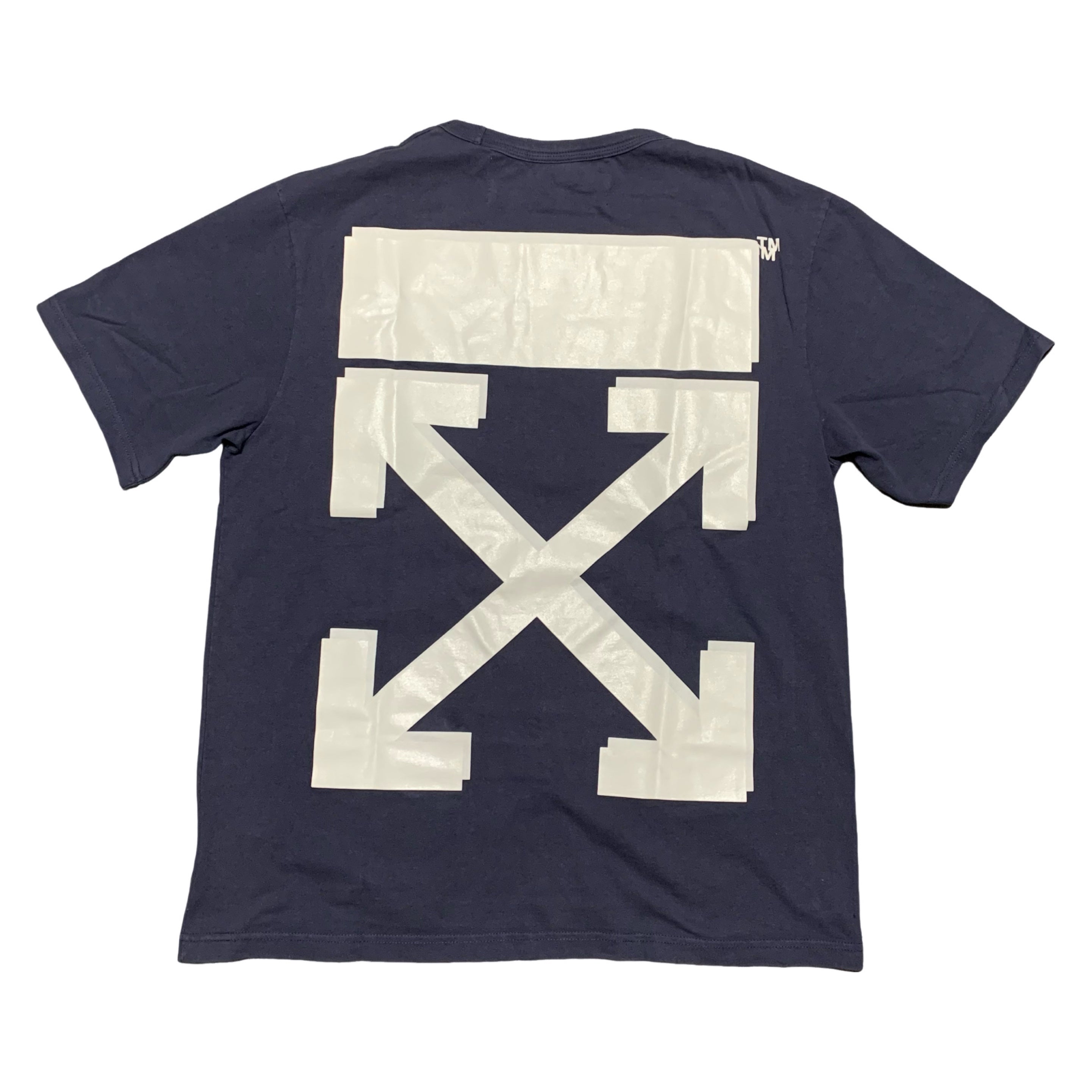 Off White Medium Champion Arrows Dusty Blue Tee Virgil Abloh