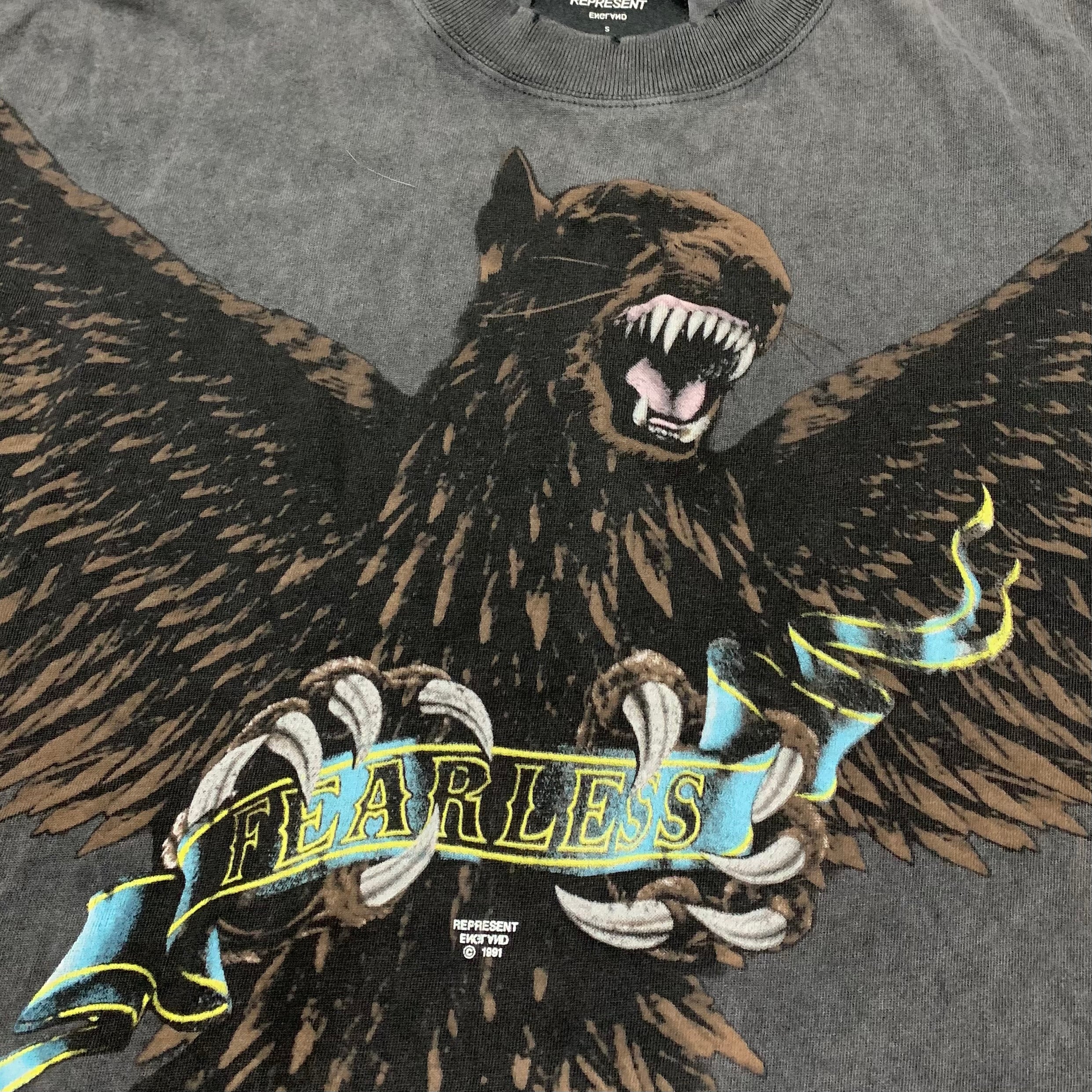 Represent Small Terrier Eagle Vintage Grey Tee