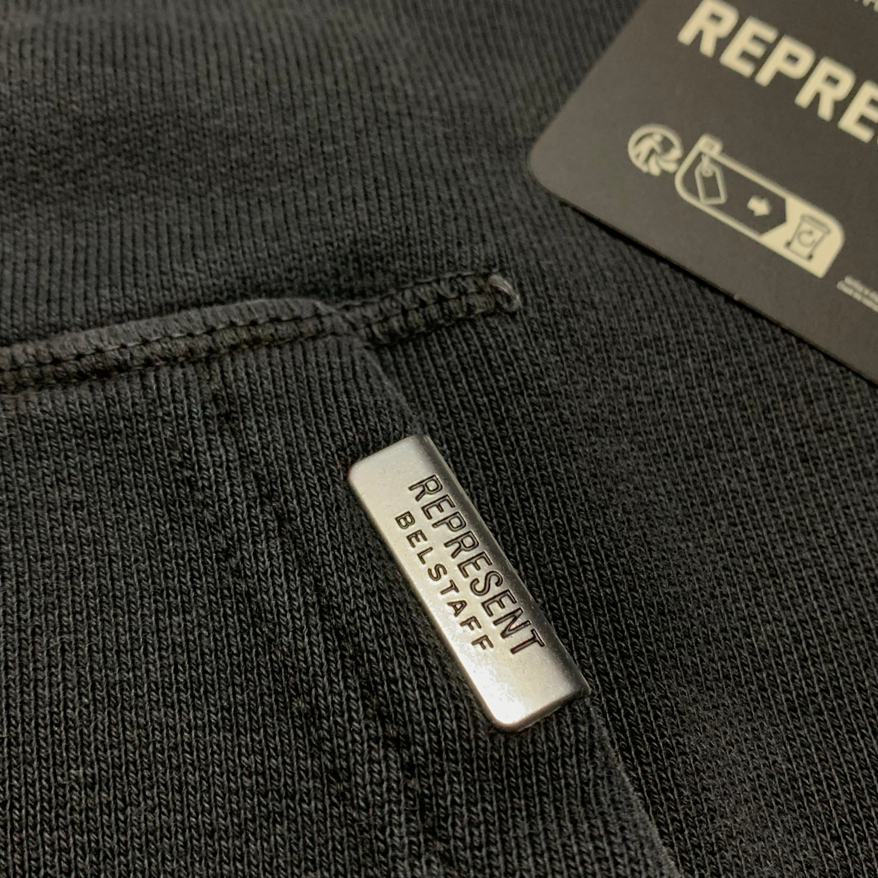 Represent Small Belstaff Outline Phoenix Hoodie Shadow Black (RRP £190)