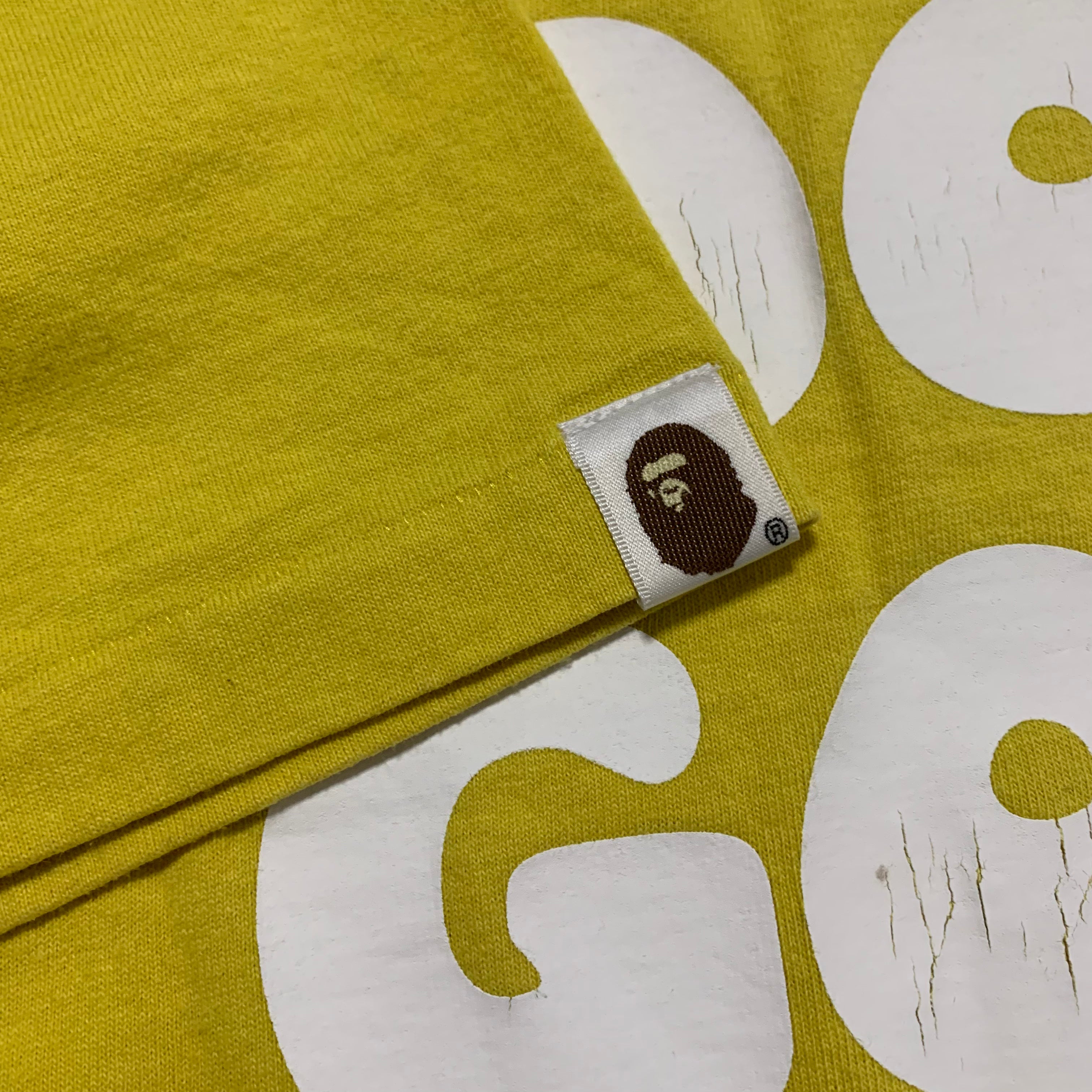 Bape Medium Baby Milo Yellow Tee A Bathing Ape