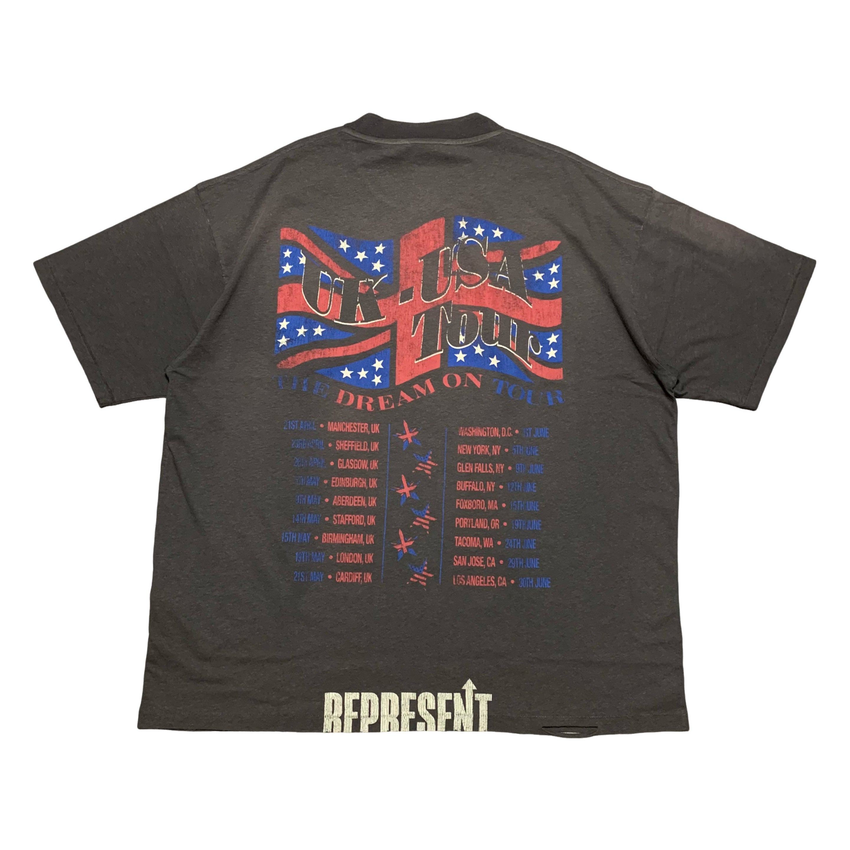 Represent XL Dream On Tour Sun Fade Grey Tee