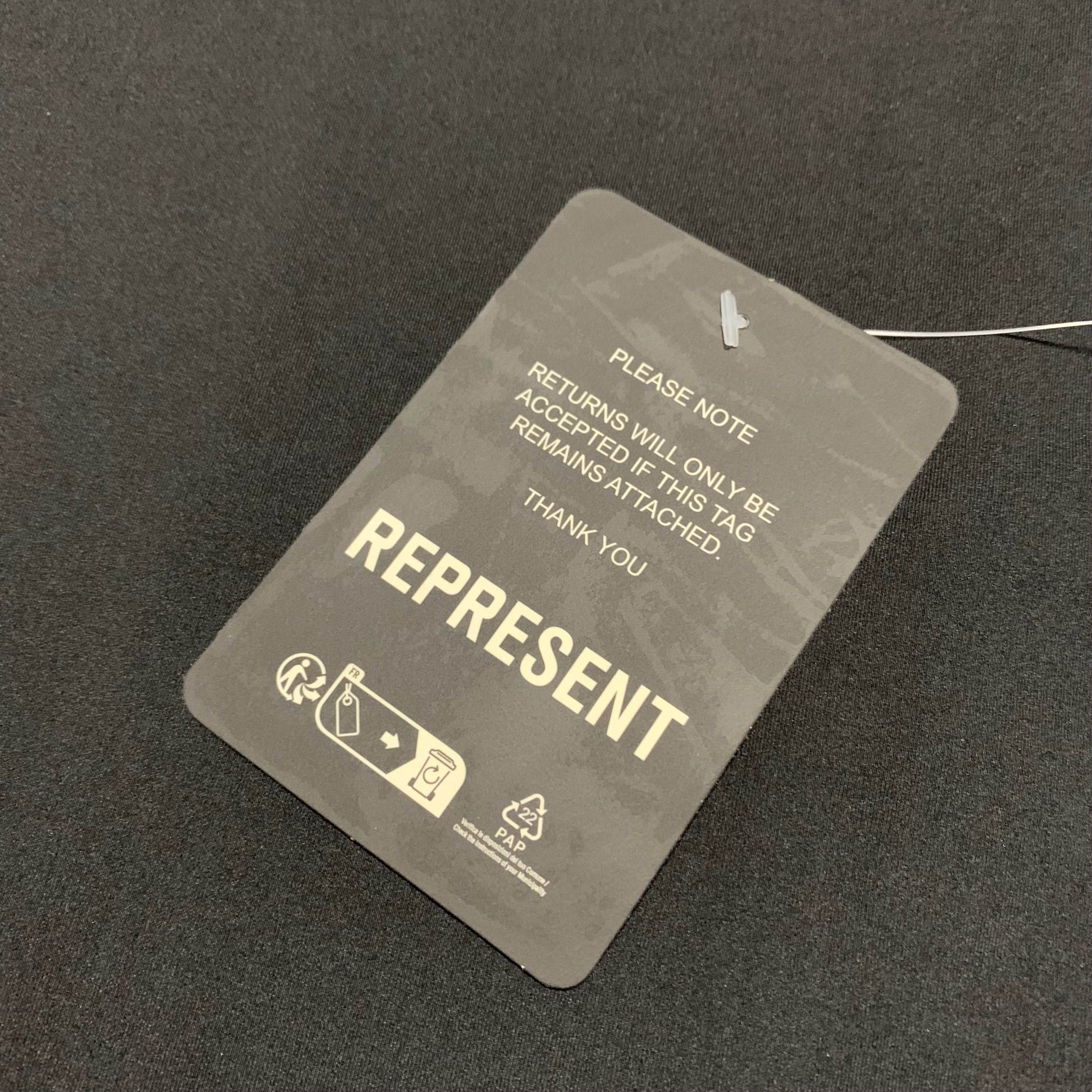 Represent Small 247 Compound Black Tee Gym Top