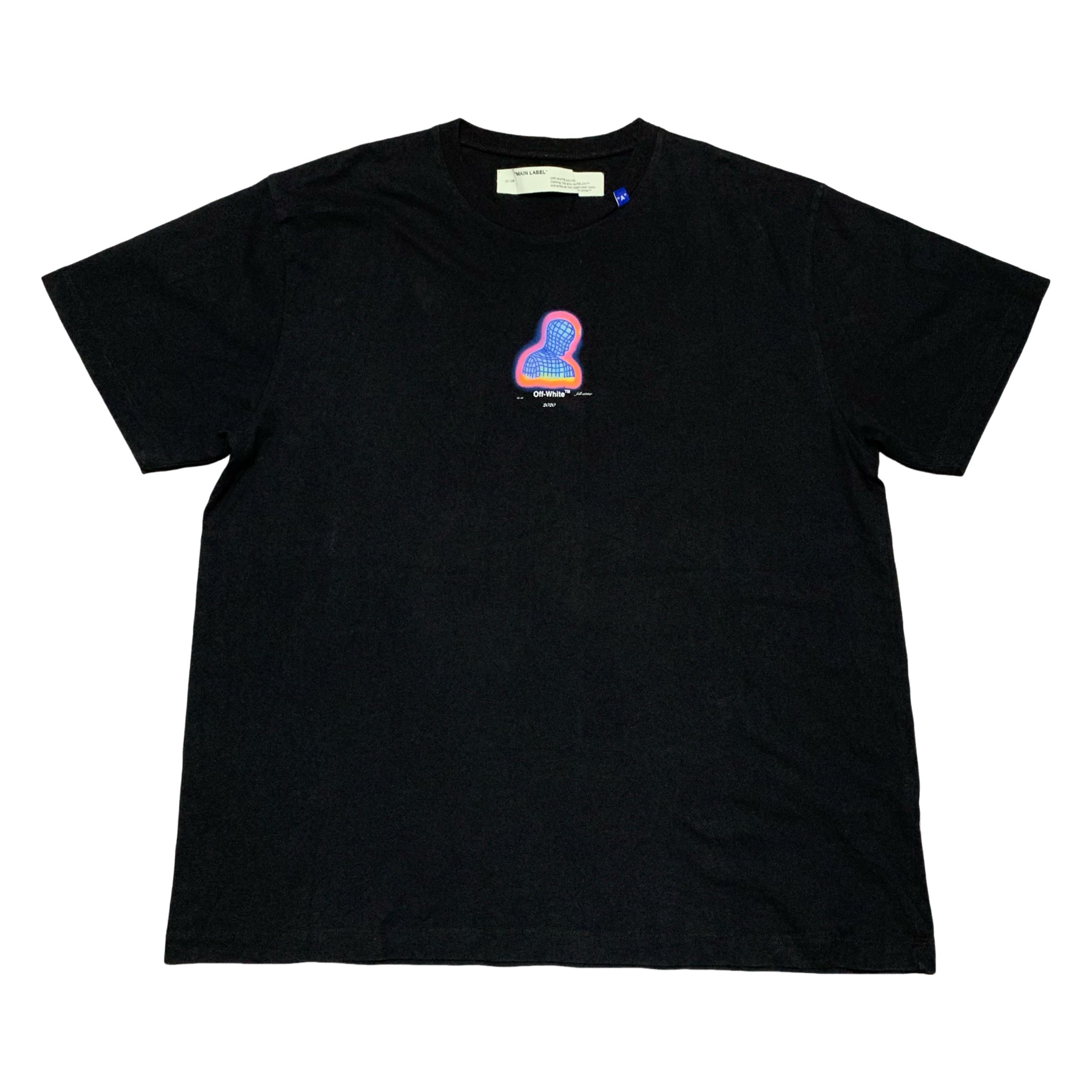 Off White XL Thermo Man Black Tee Virgil Abloh