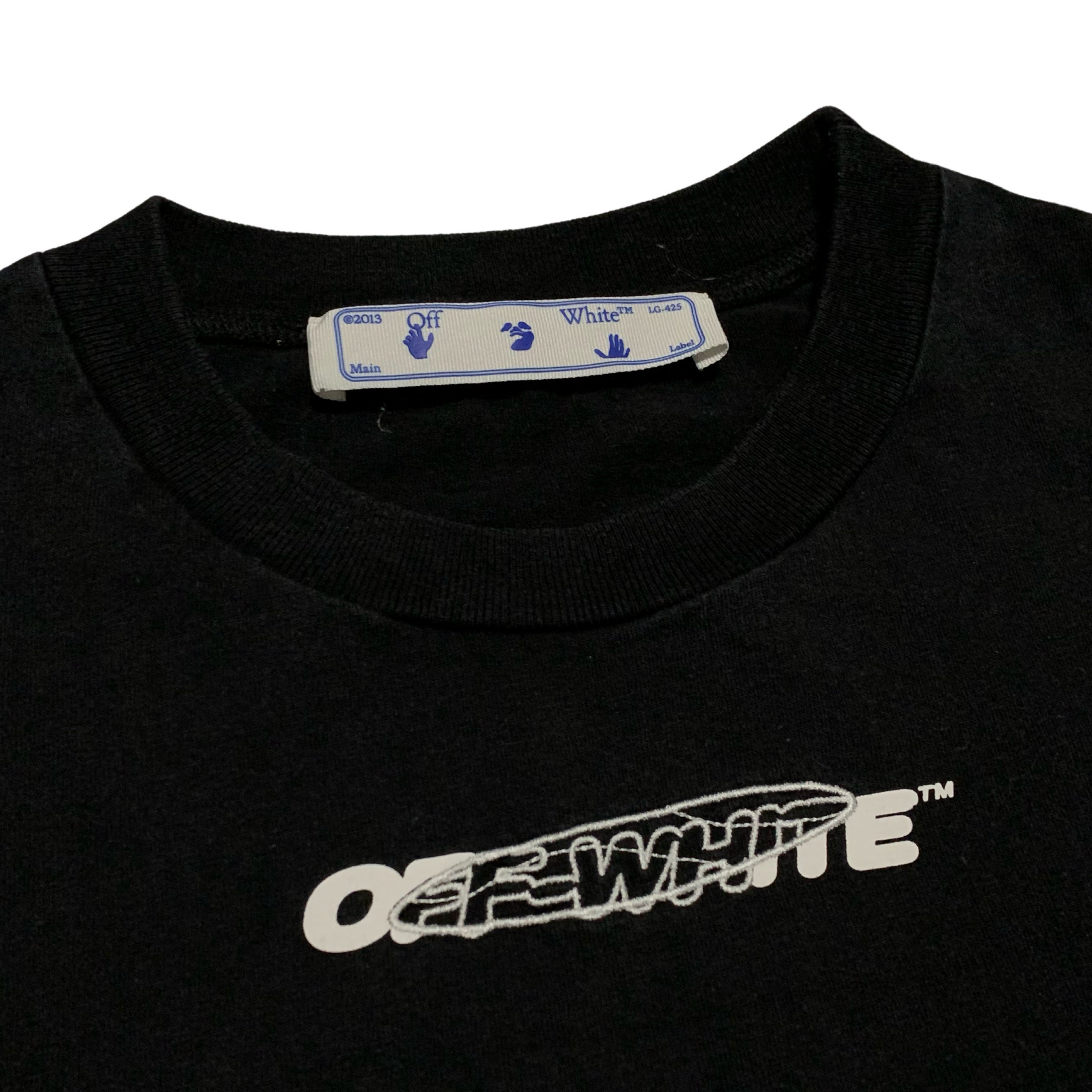 Off White XXS Painters Hand Black Tee Virgil Abloh