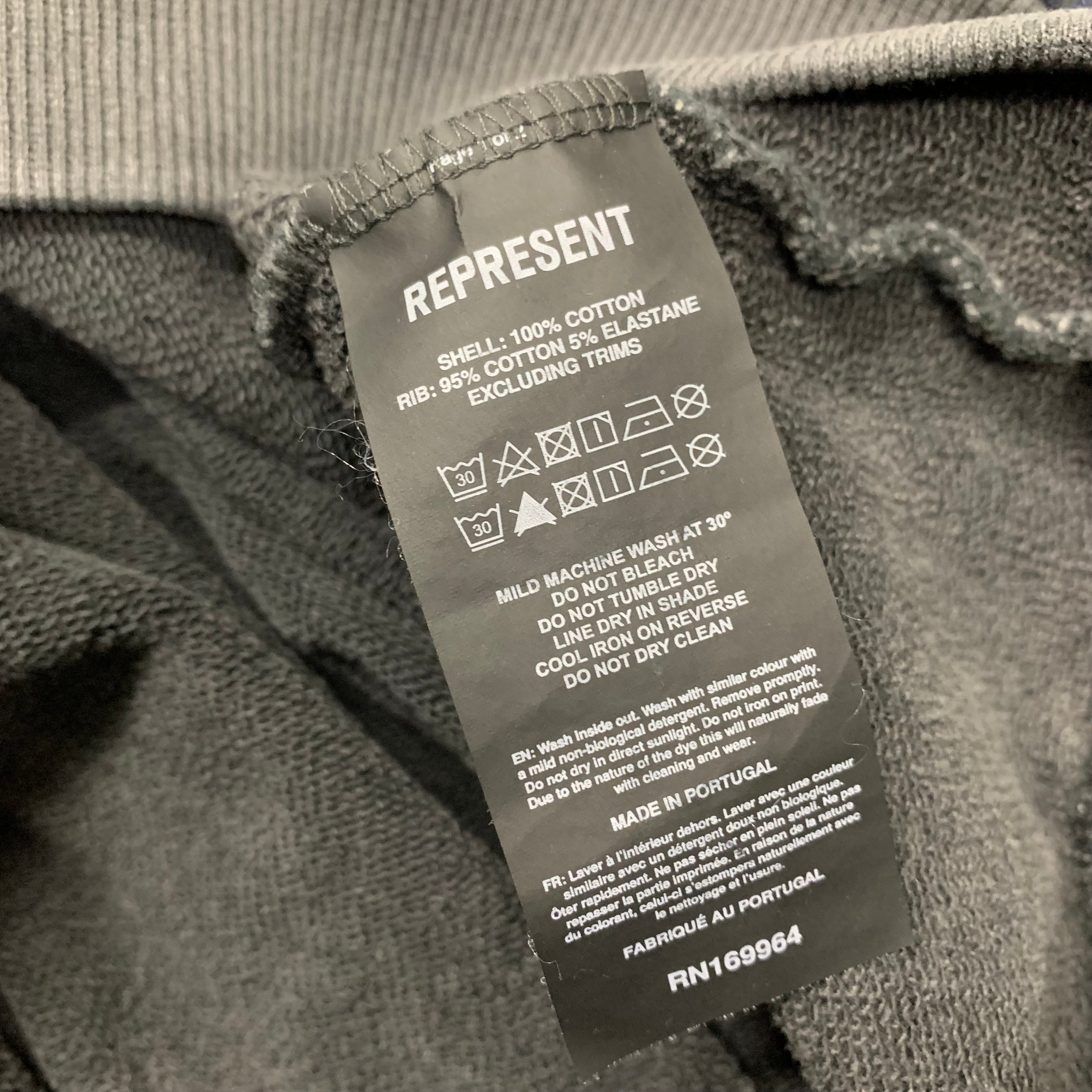 Represent Small Hoodie Metallica Vintage Grey Hoodie (RRP £185)