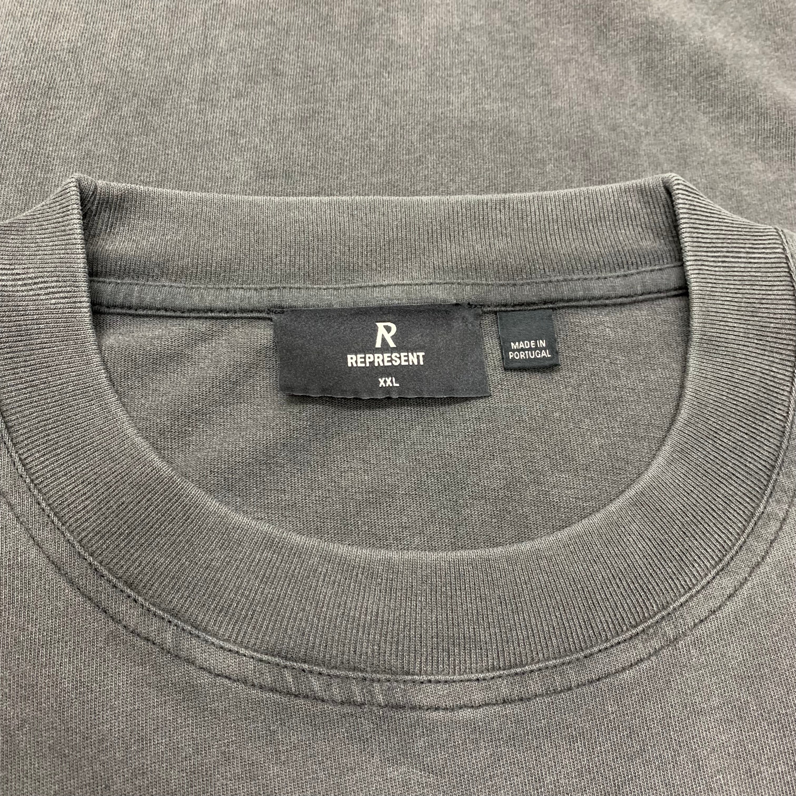 Represent XXL Tee Owners Club Yellow Vintage Grey T-Shirt