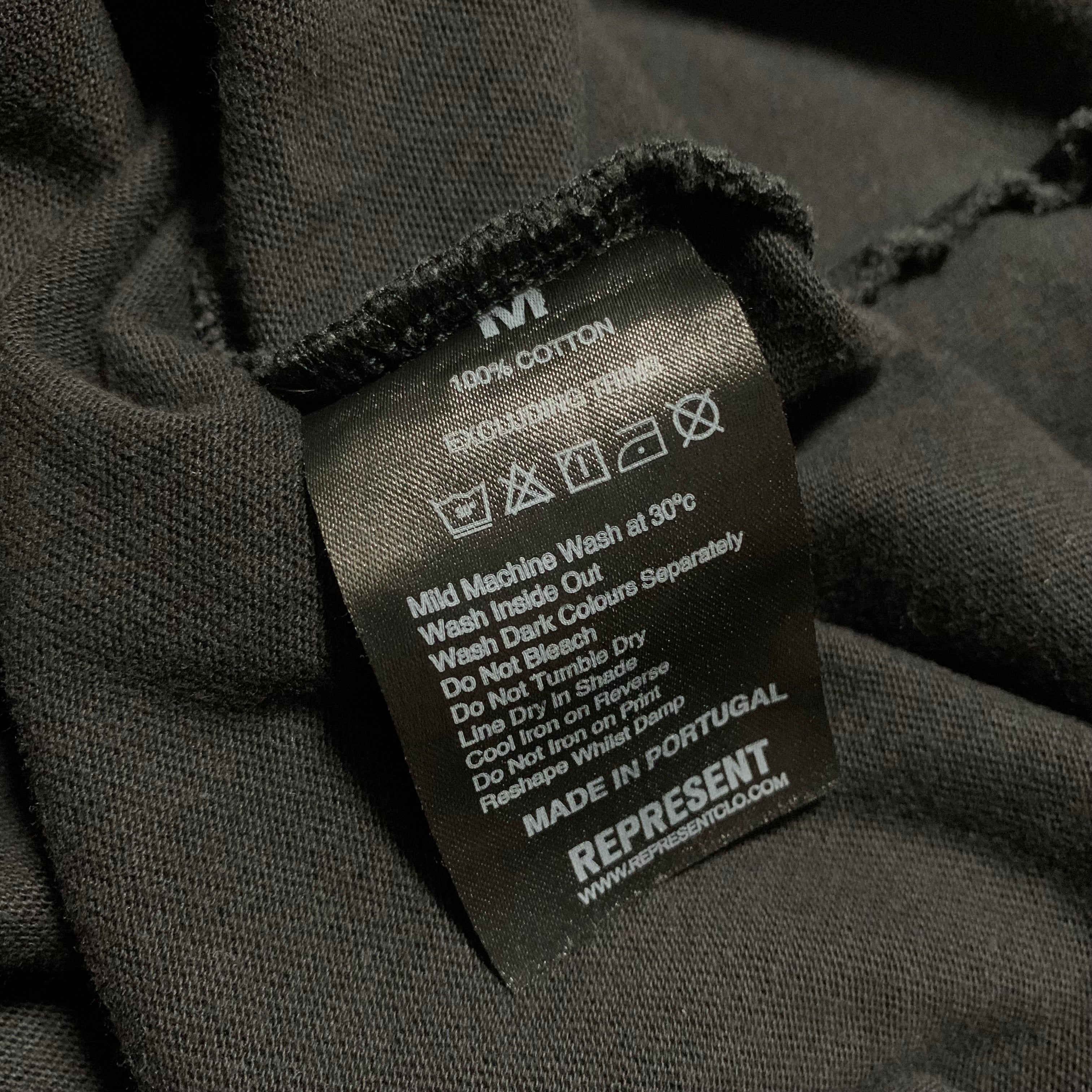 Represent Medium Tiger Jet Black Tee Welcome To The Jungle