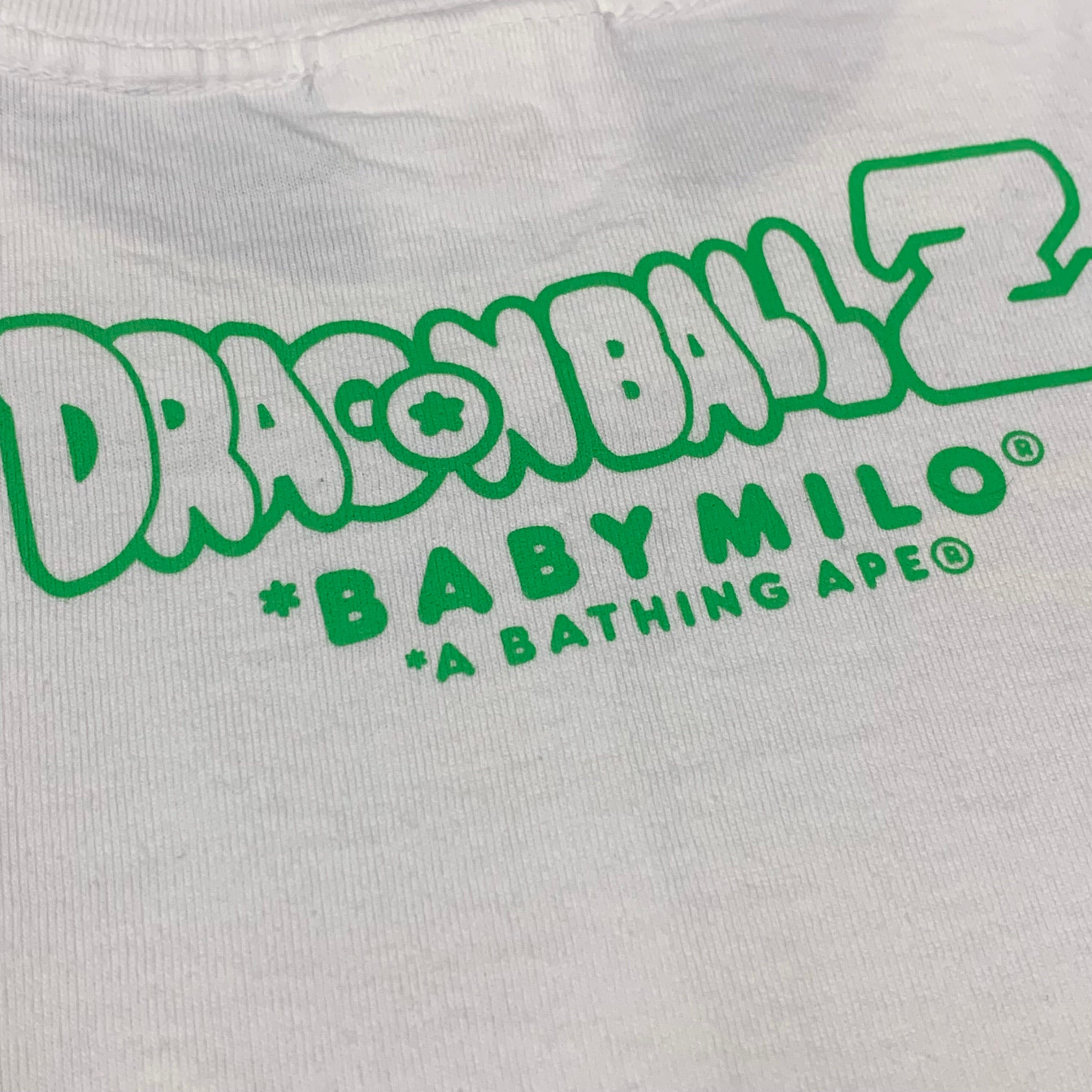 Bape Medium Tee Dragon Ball Z Son Goku & Piccolo Baby Milo White T-Shirt A Bathing Ape