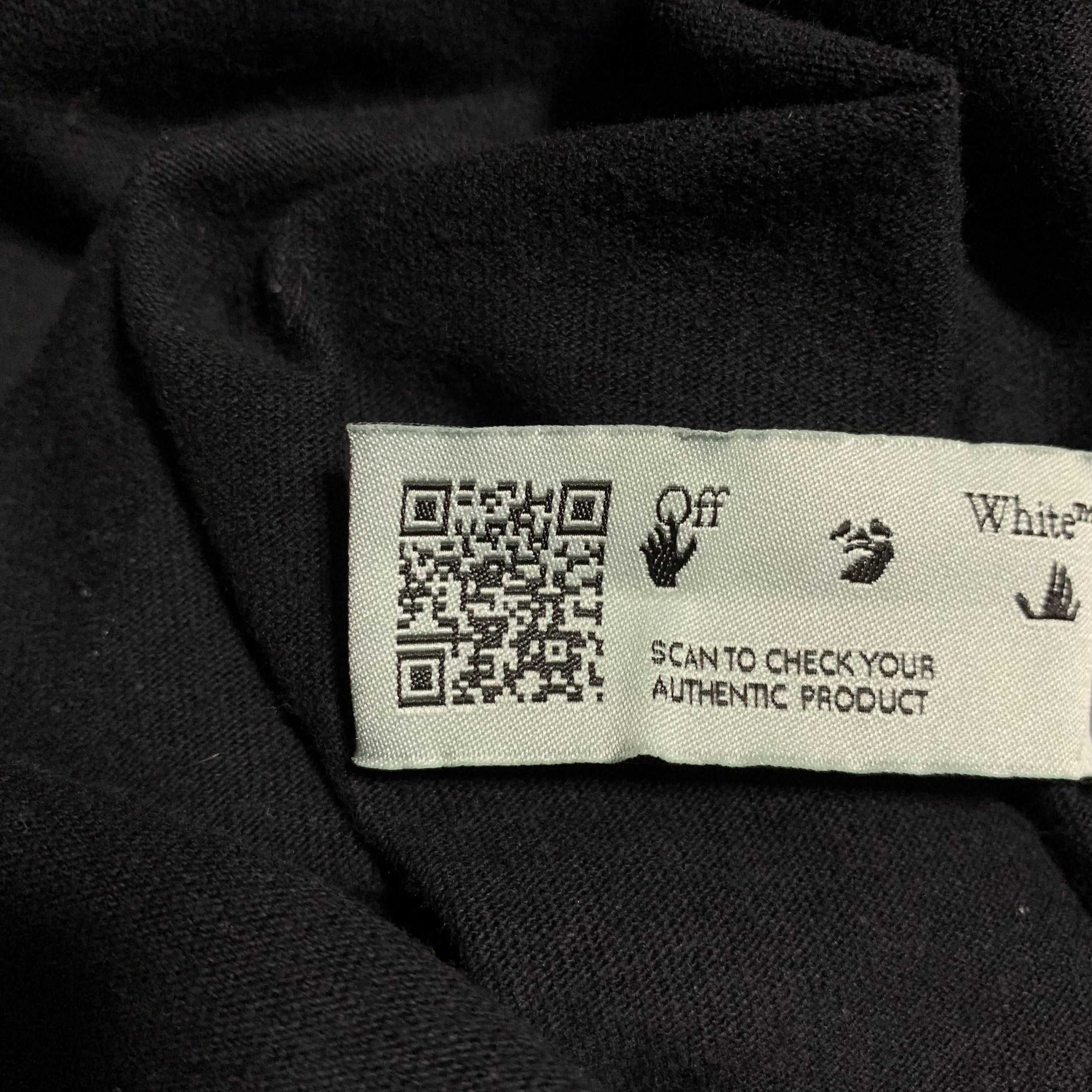 Off White Medium Mona Lisa Blurred Arrows Black Tee Virgil Abloh