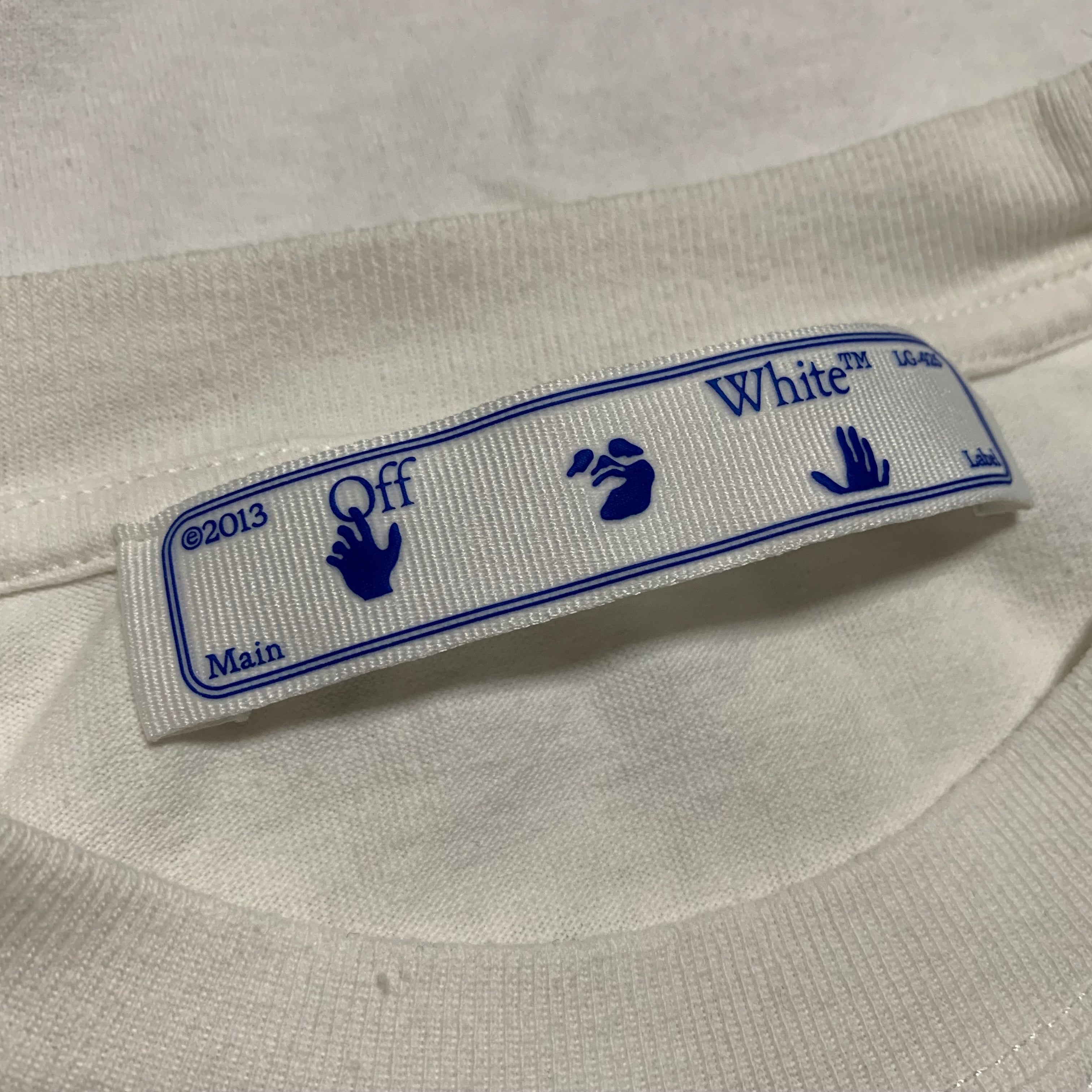 Off White Small Graphic White Tee Virgil Abloh Boxy Fit