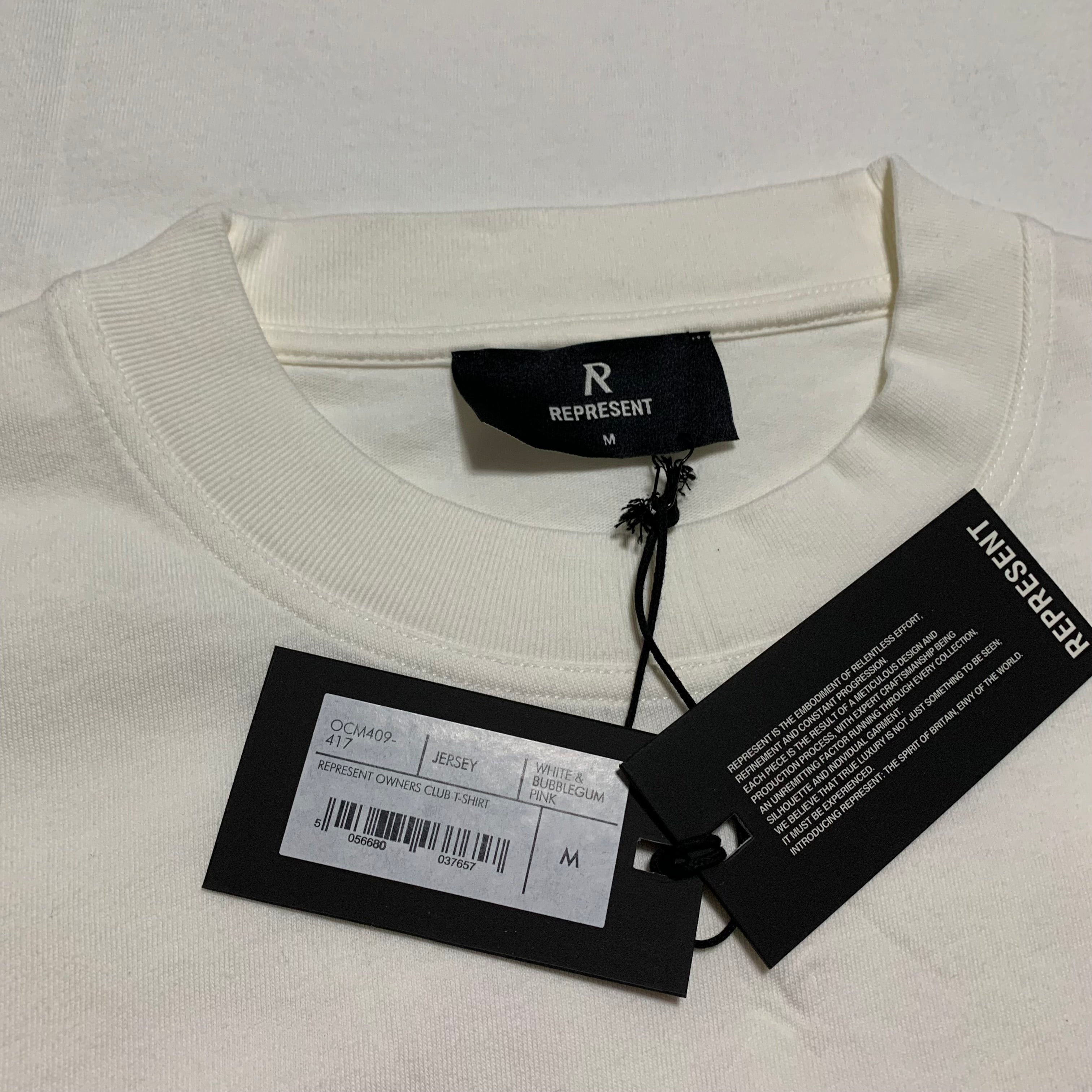 Represent Medium Owners Club Pink White Tee