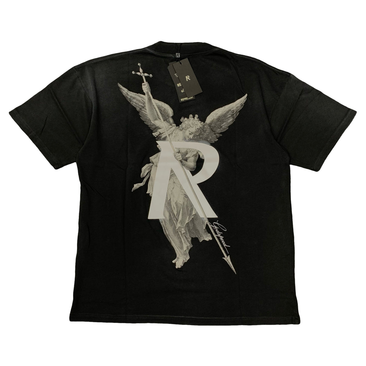 Represent Small Tee Archangel Stained Black T-Shirt