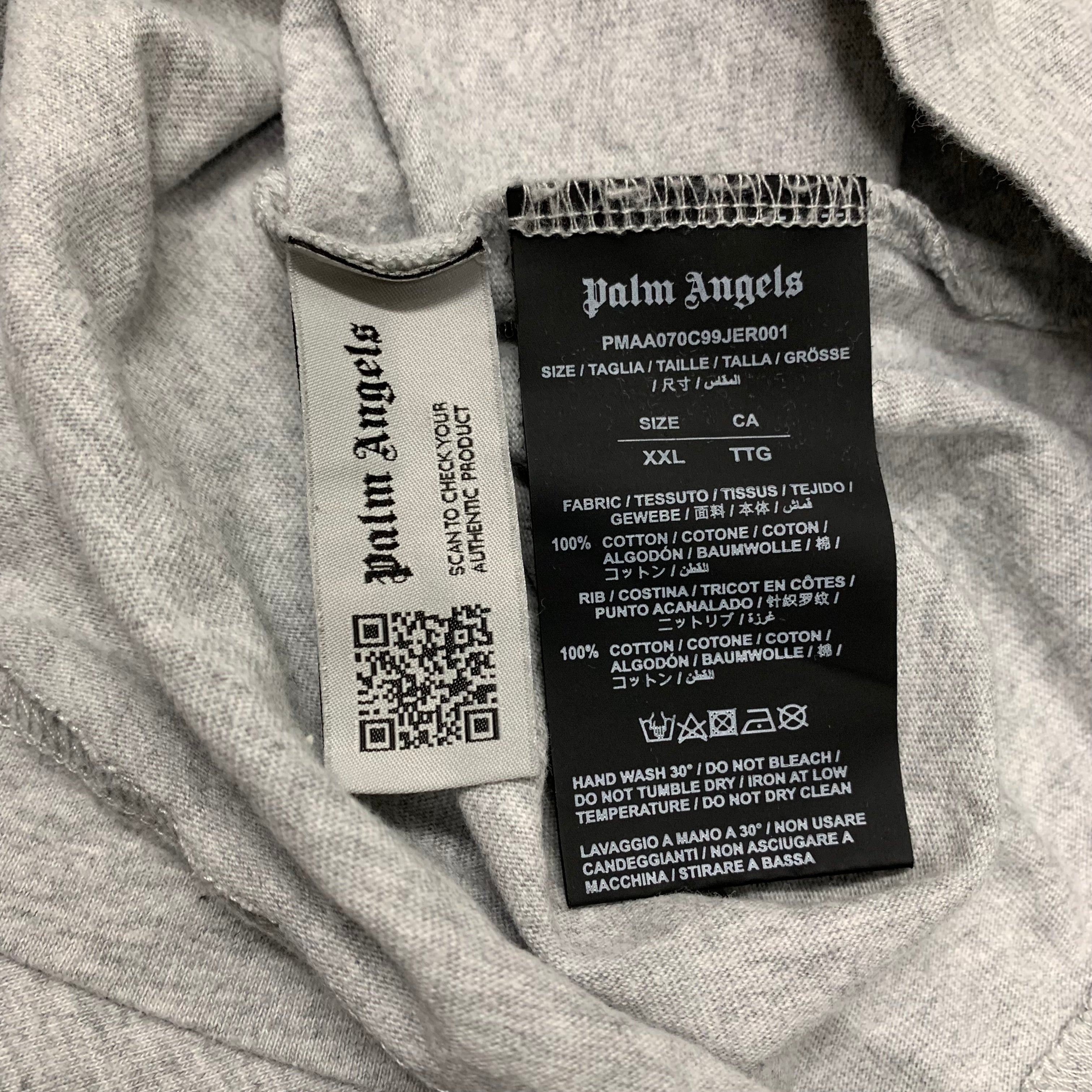 Palm Angels XXL Tee Classic Grey T-Shirt