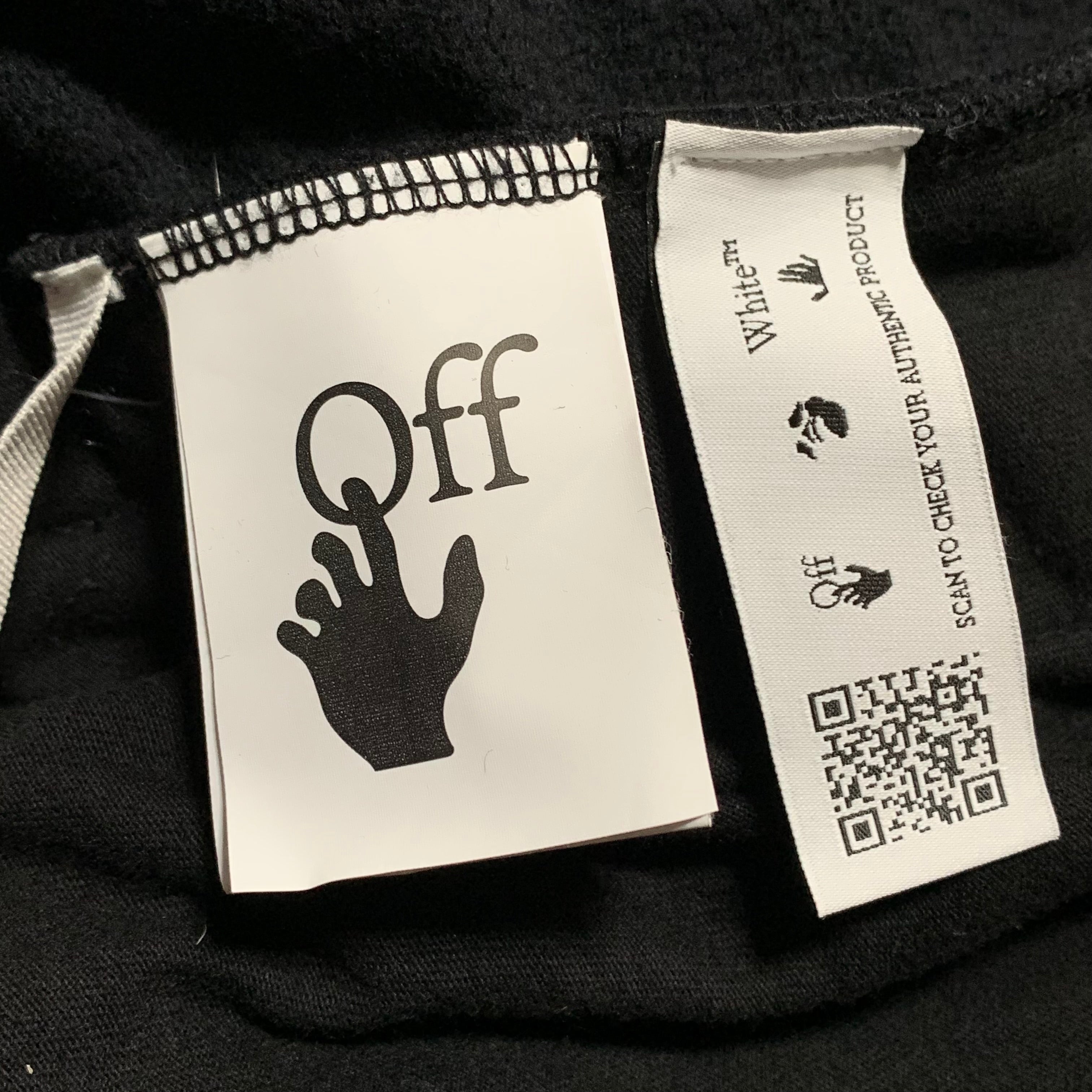 Off White XS Shorts Marker Diag Black Bottoms Virgil Abloh