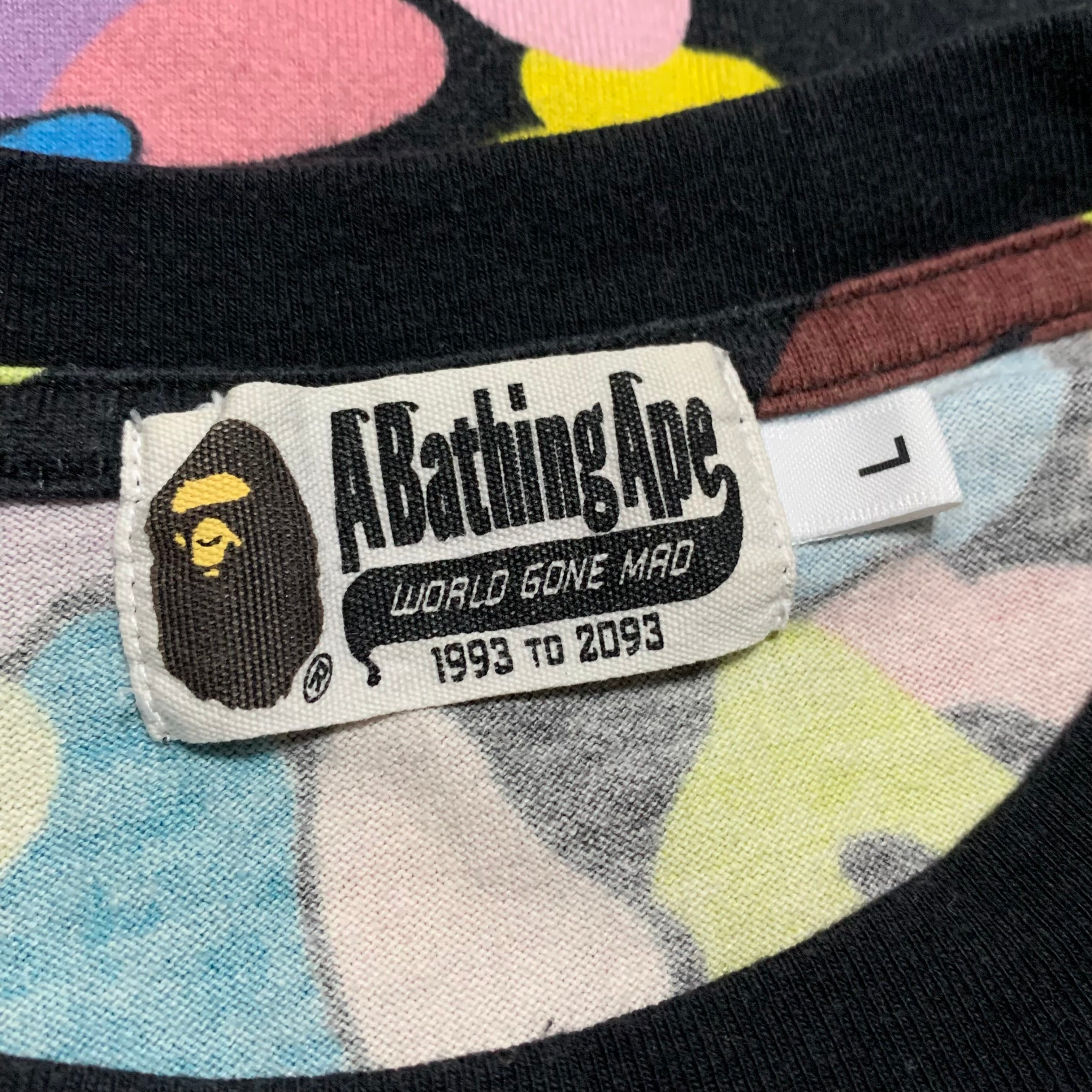 Bape Large Ultimate Multi Camo College Black Tee A Bathing Ape