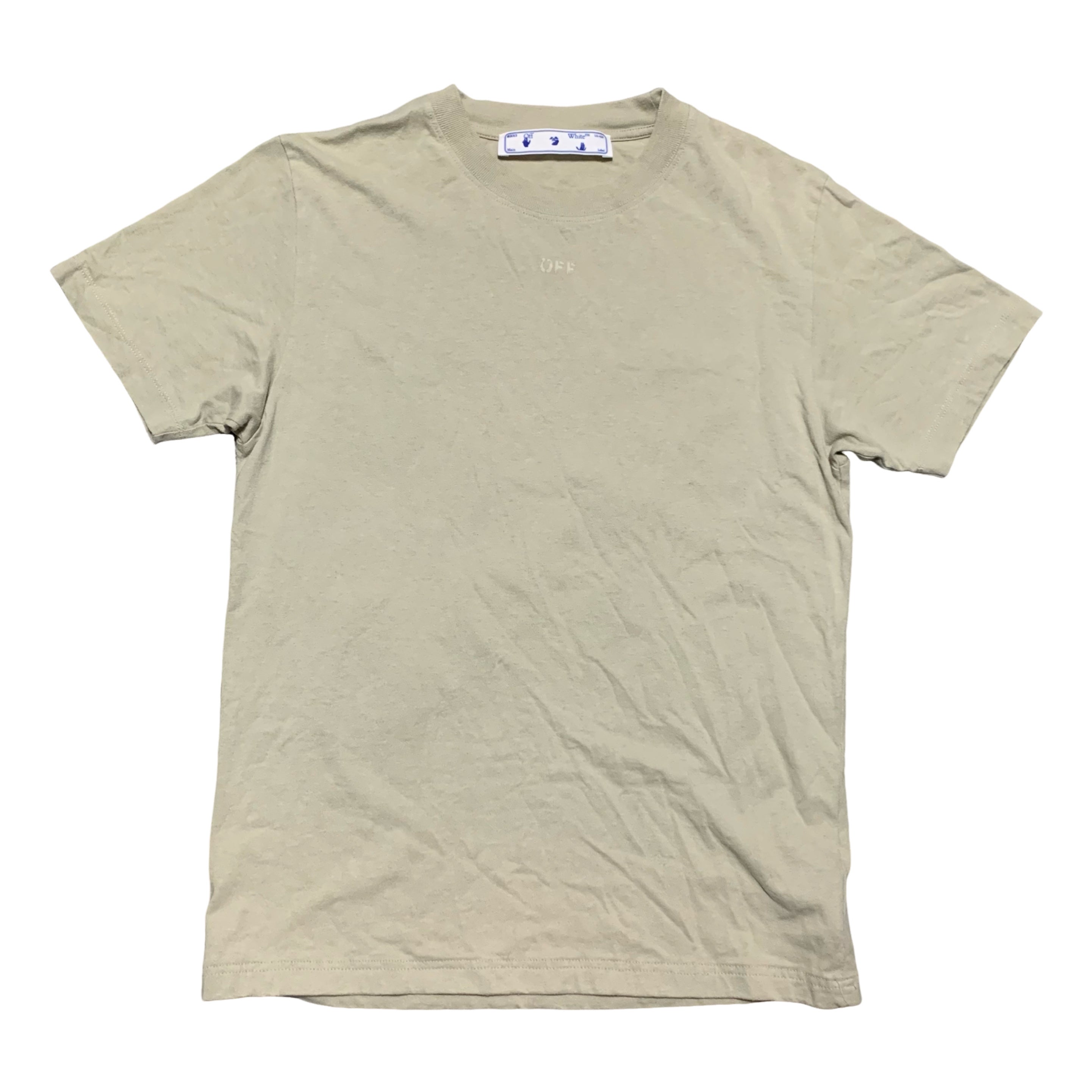 Off White Small Arrows Graphic Beige Tee Virgil Abloh