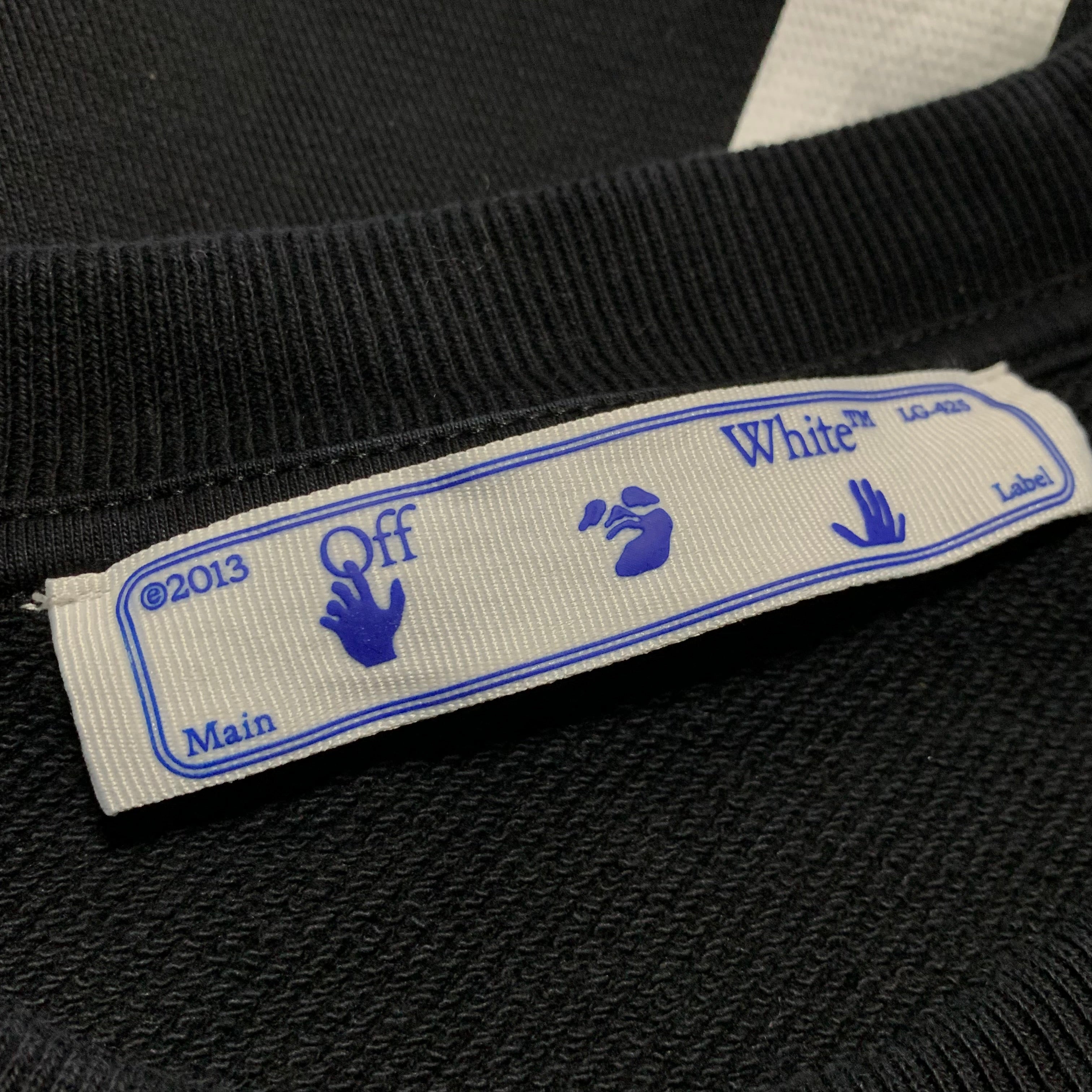 Off White Small Liquid Arrows Black Sweatshirt Crewneck Virgil Abloh