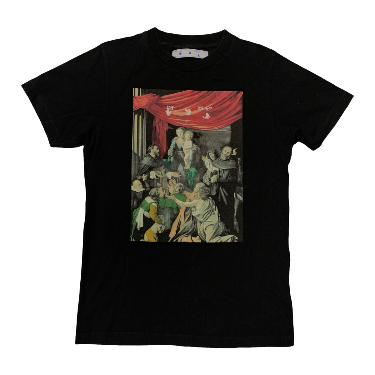 Off White Small Tee Caravaggio Arrows Black T-Shirt Virgil Abloh