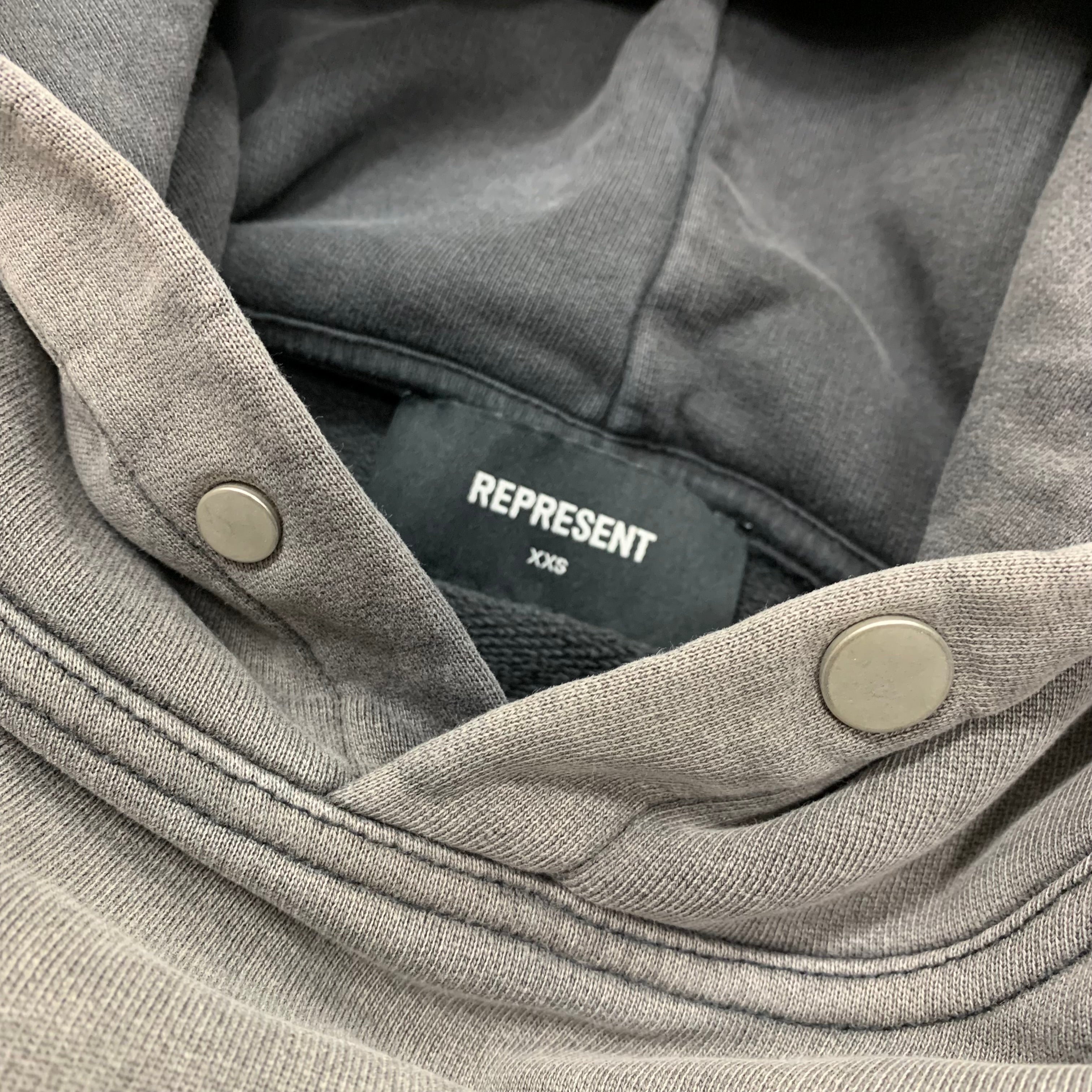 Represent XXS Hoodie Mascot Initial Vintage Grey Hoodie
