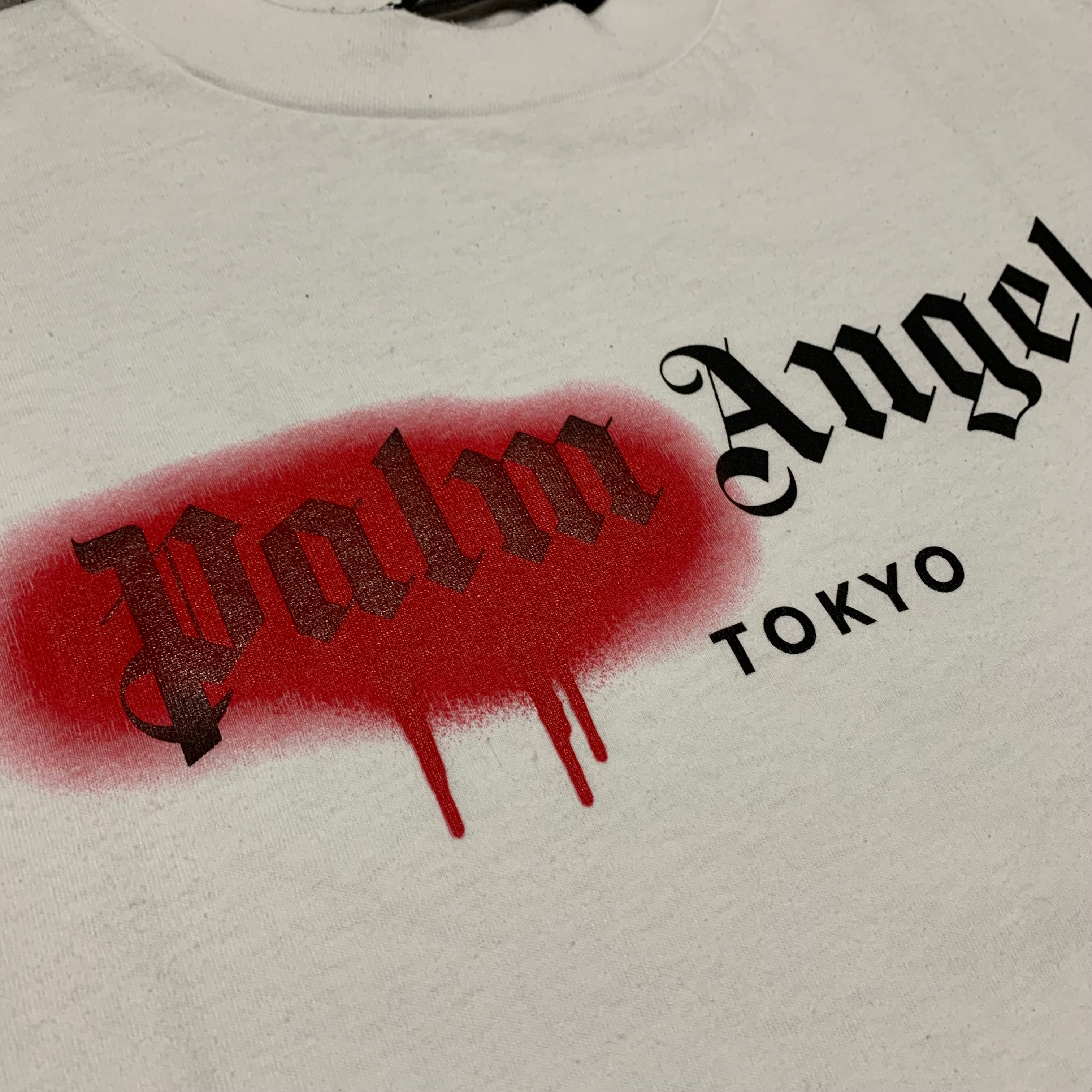 Palm Angels Medium Tokyo Sprayed White Tee