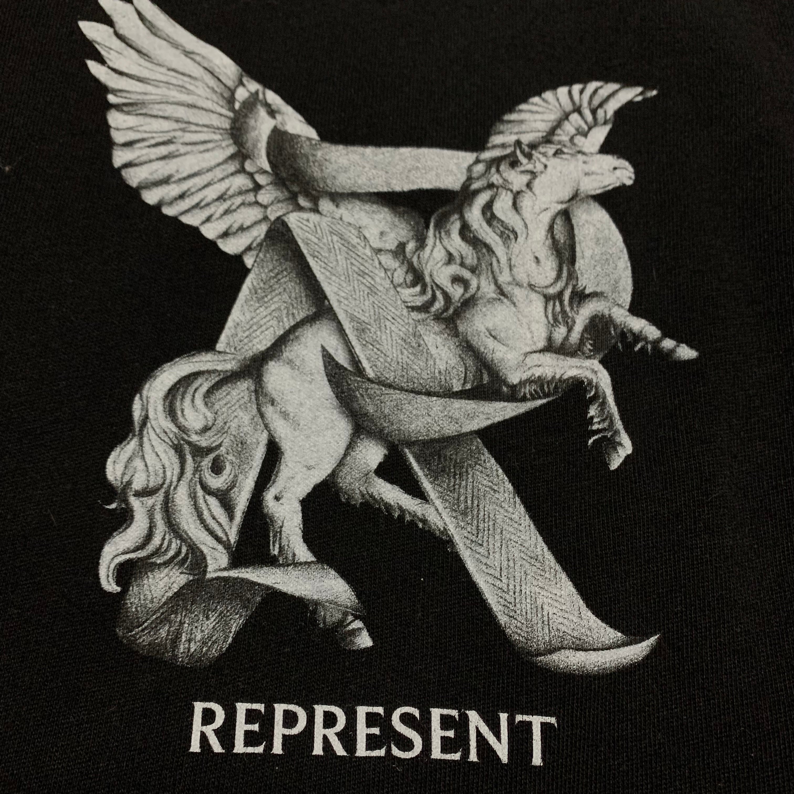 Represent XS Elegance Unicorn Black Tee
