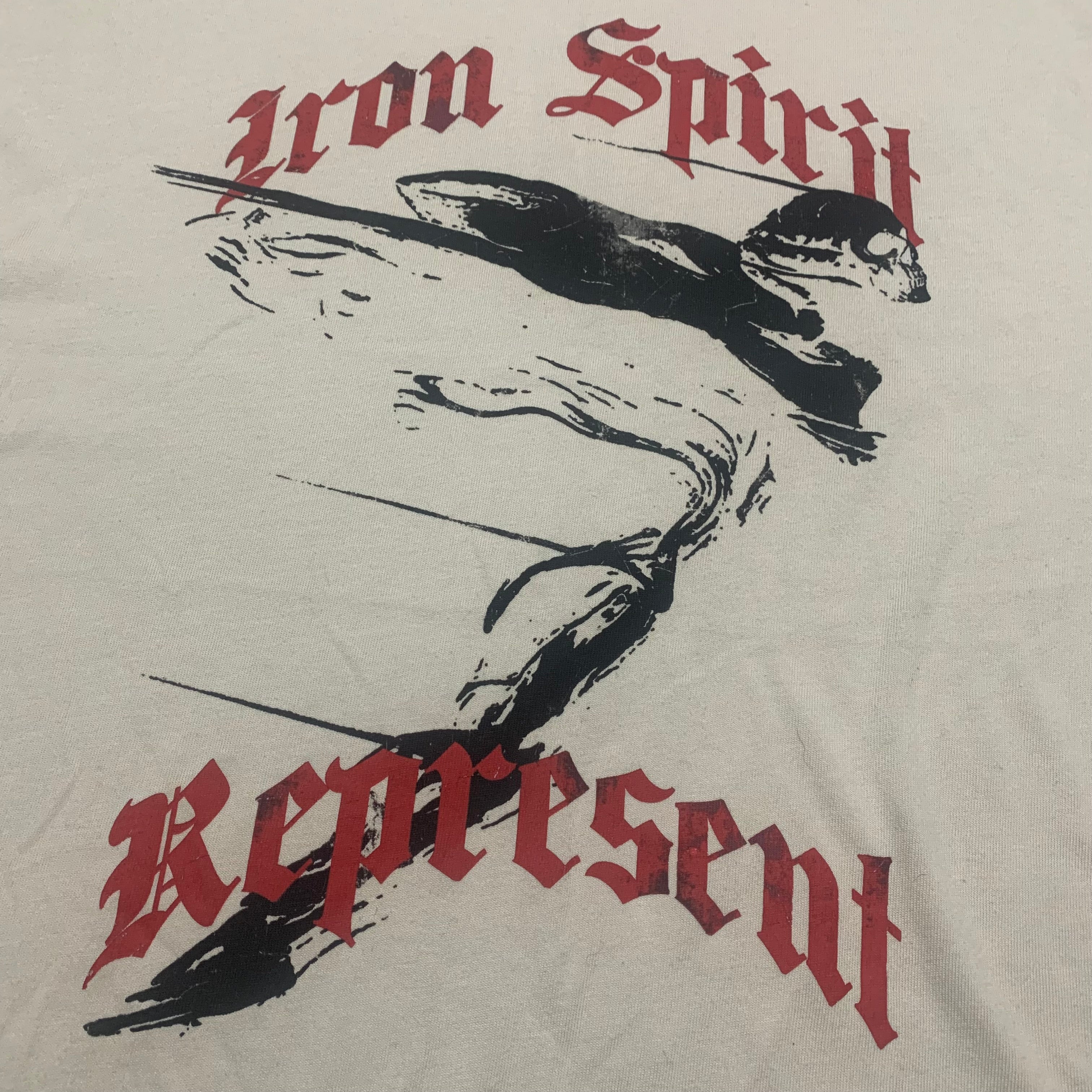 Represent Large Iron Spirit Vintage White Tee Angel