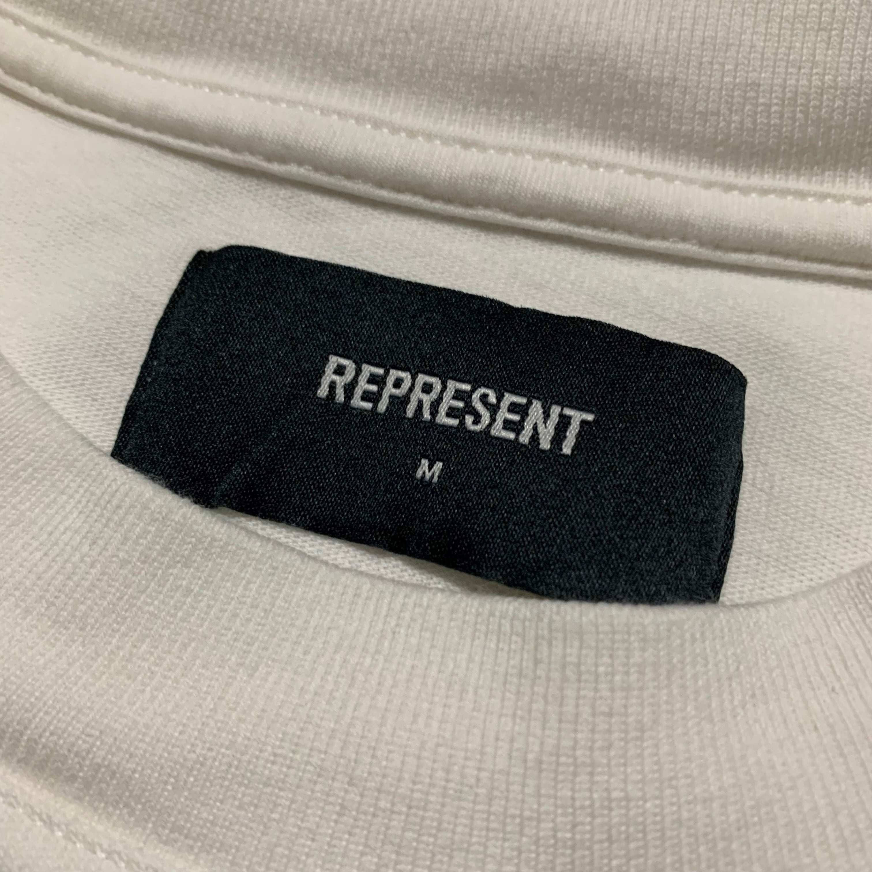 Represent Medium Owners Club Pink Flat White Tee