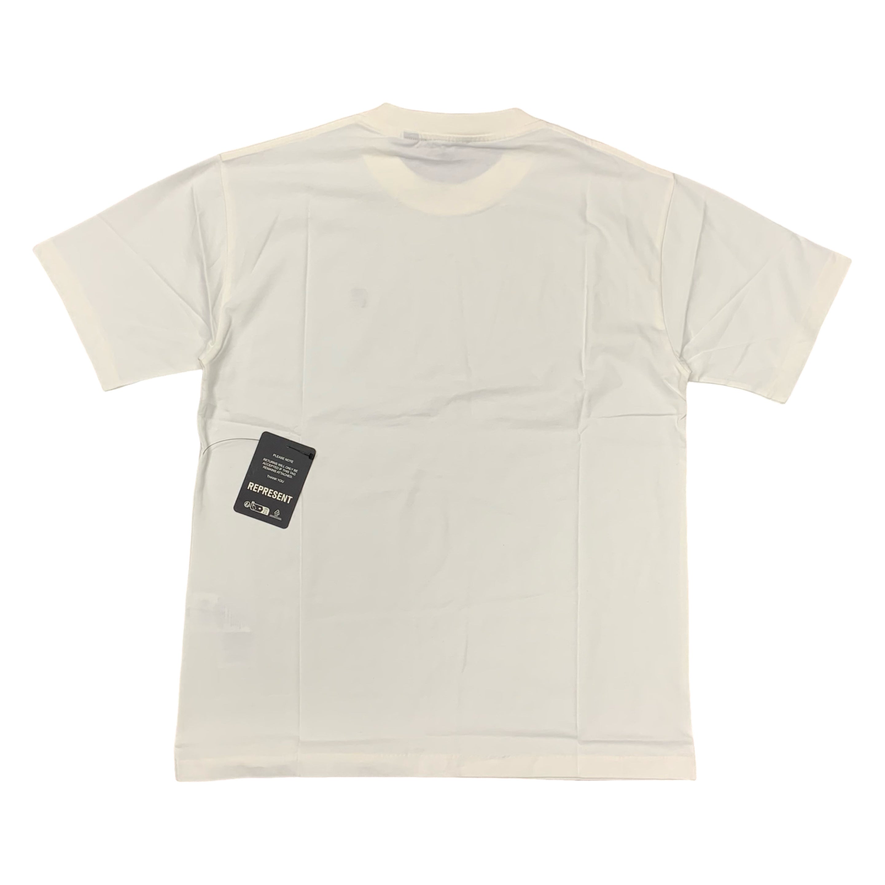 Represent Small Tee Metal Initial R Flat White T-Shirt