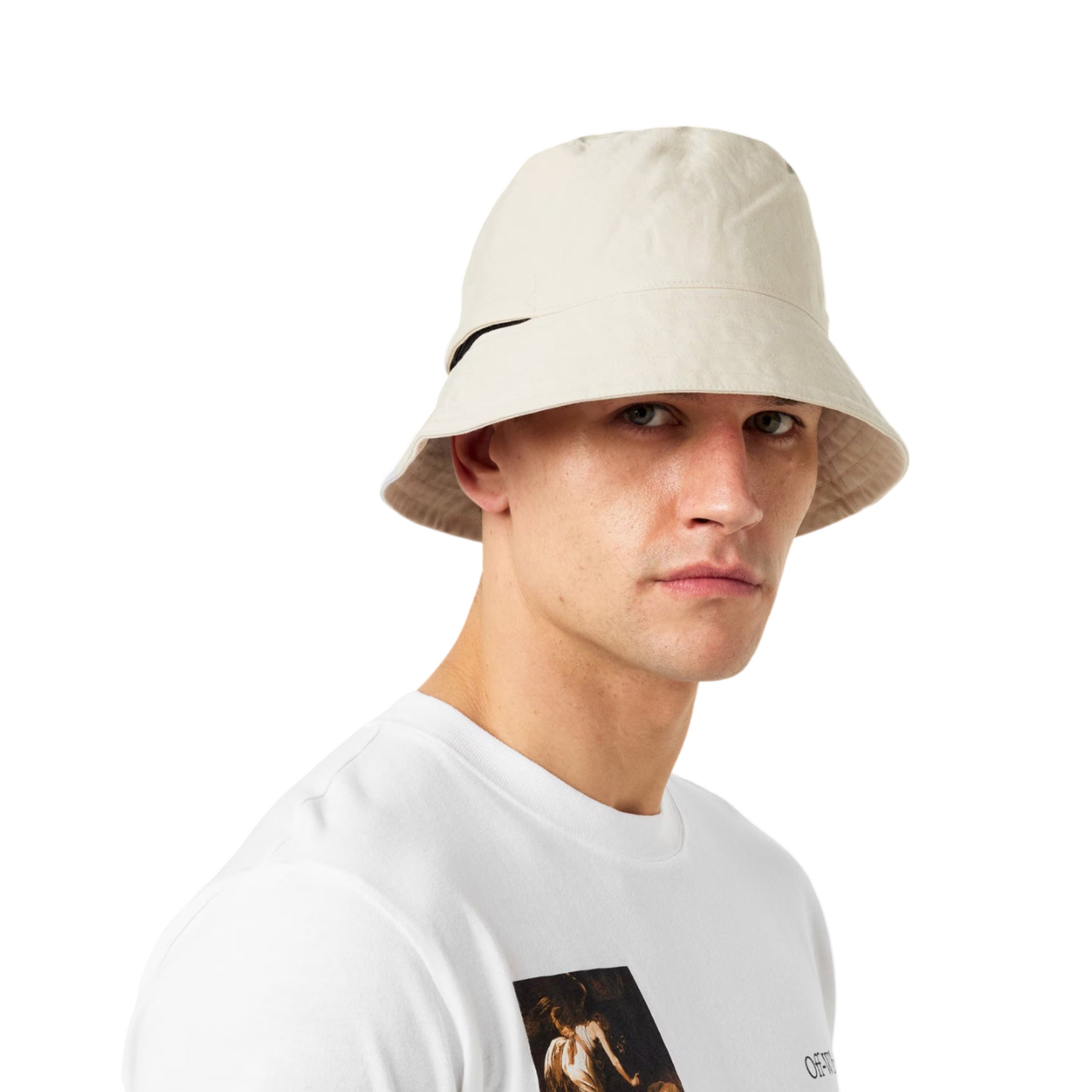 Off White Bucket Hat Beige Imgn TV SN99 Hat