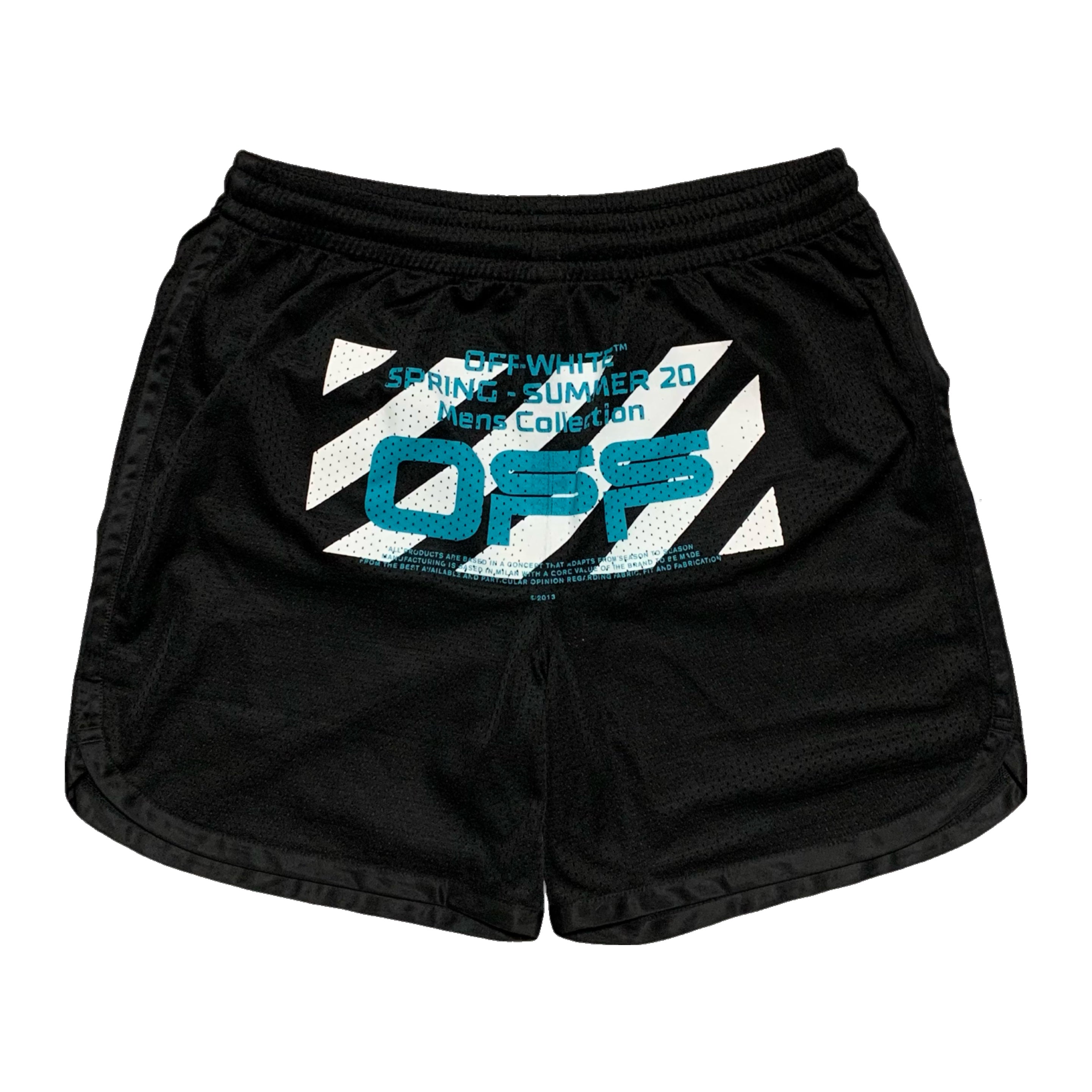 Off White Large Shorts Black Mesh Virgil Abloh 2020