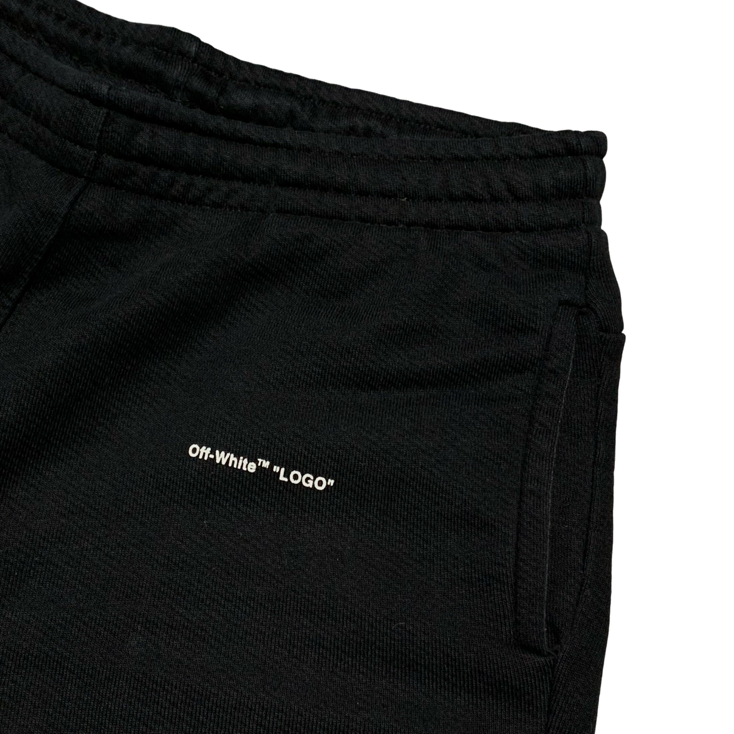 Off White Large Shorts Logo Black Shorts Bottoms Virgil Abloh