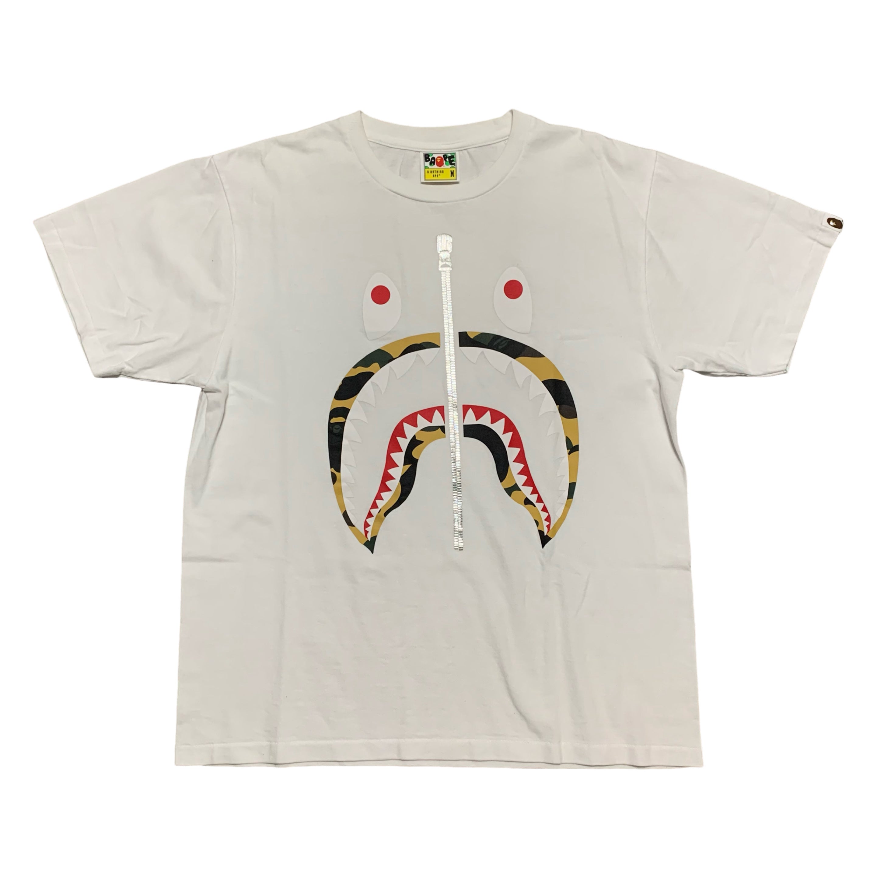 Bape Medium Shark 1st Camo White Tee A Bathing Ape