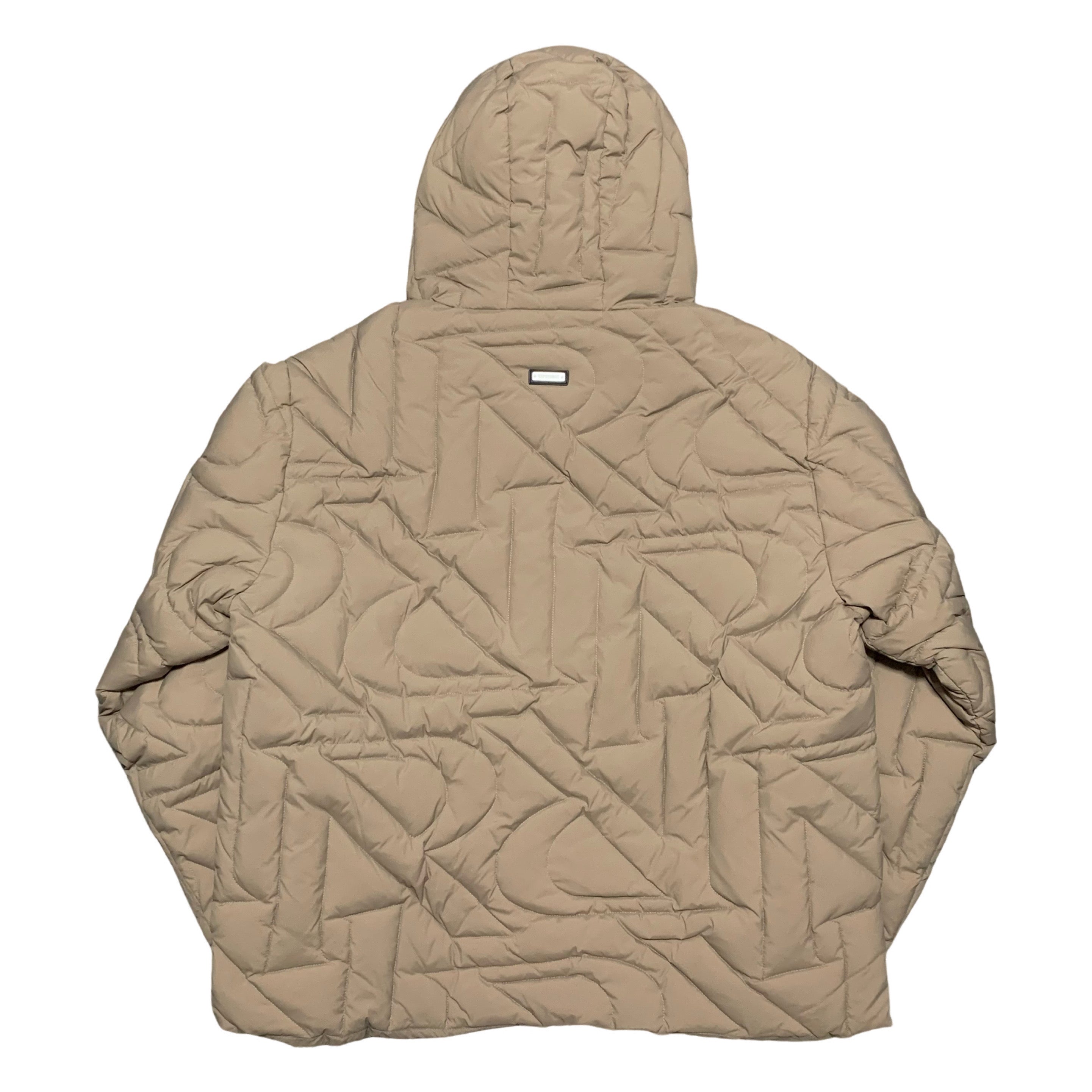Represent XL Jacket Initial Lightweight Hooded Puffer Jacket Mushroom Brown