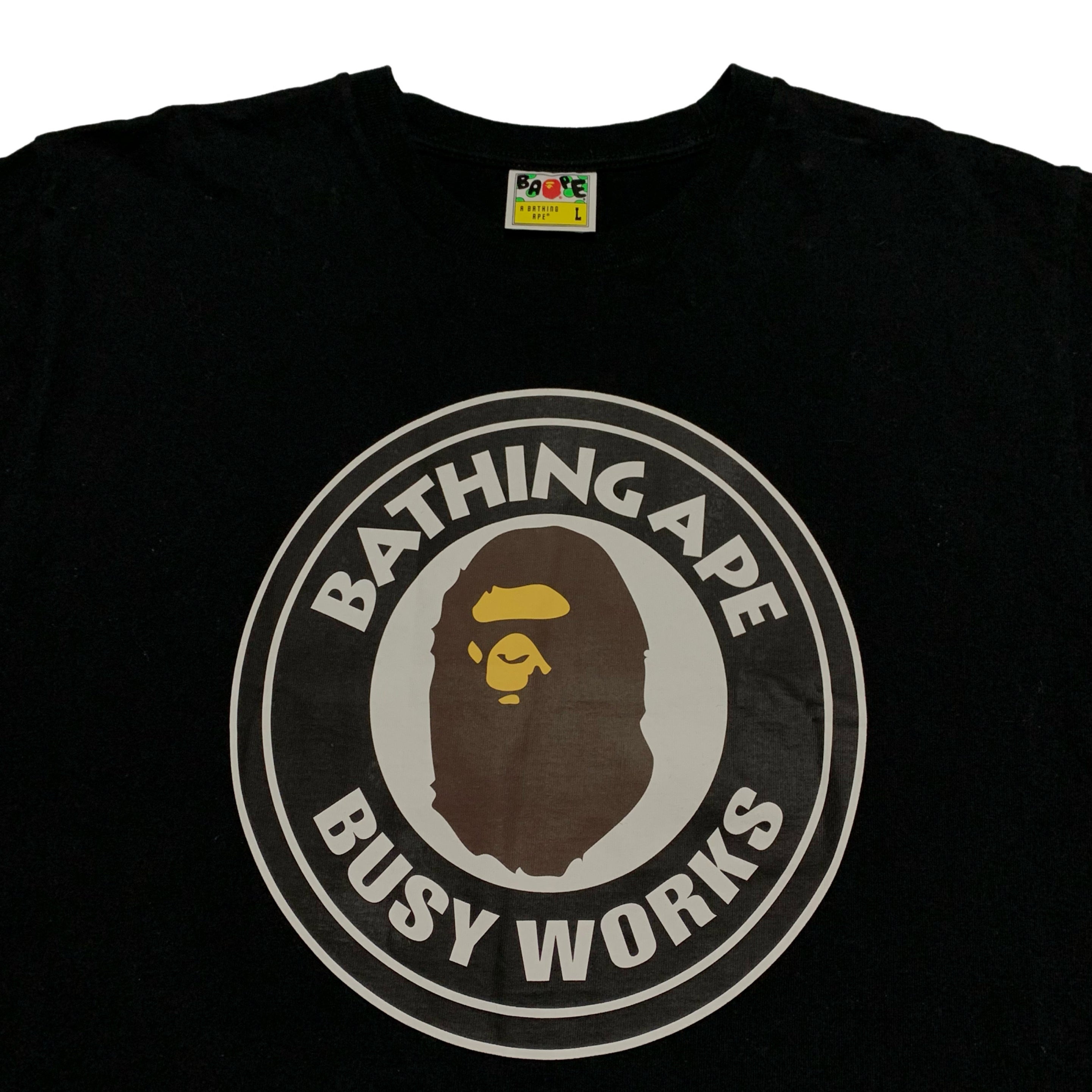 Bape Large Busy Works Black Tee A Bathing Ape