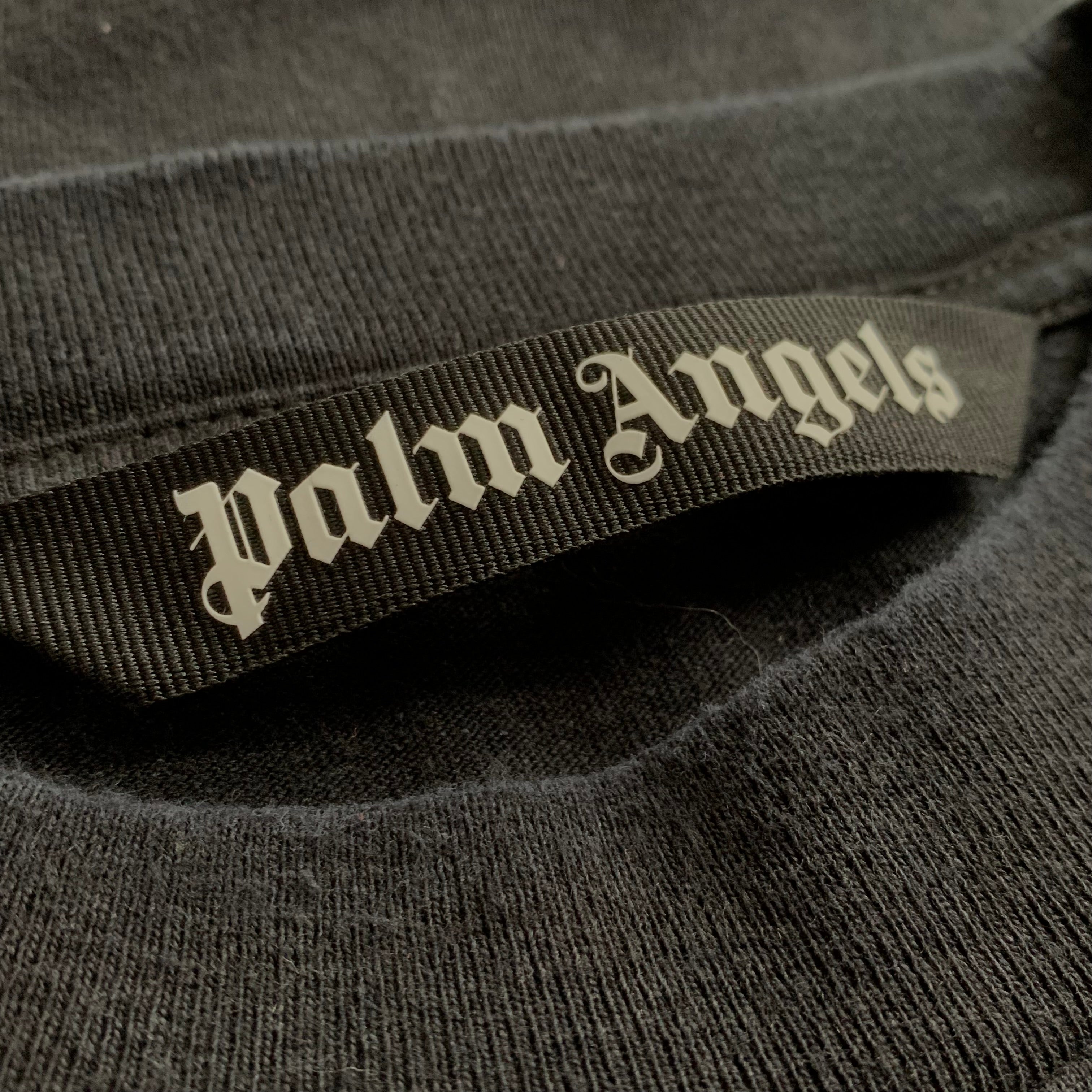 Palm Angels Medium Tee Milano Sprayed Black T-Shirt